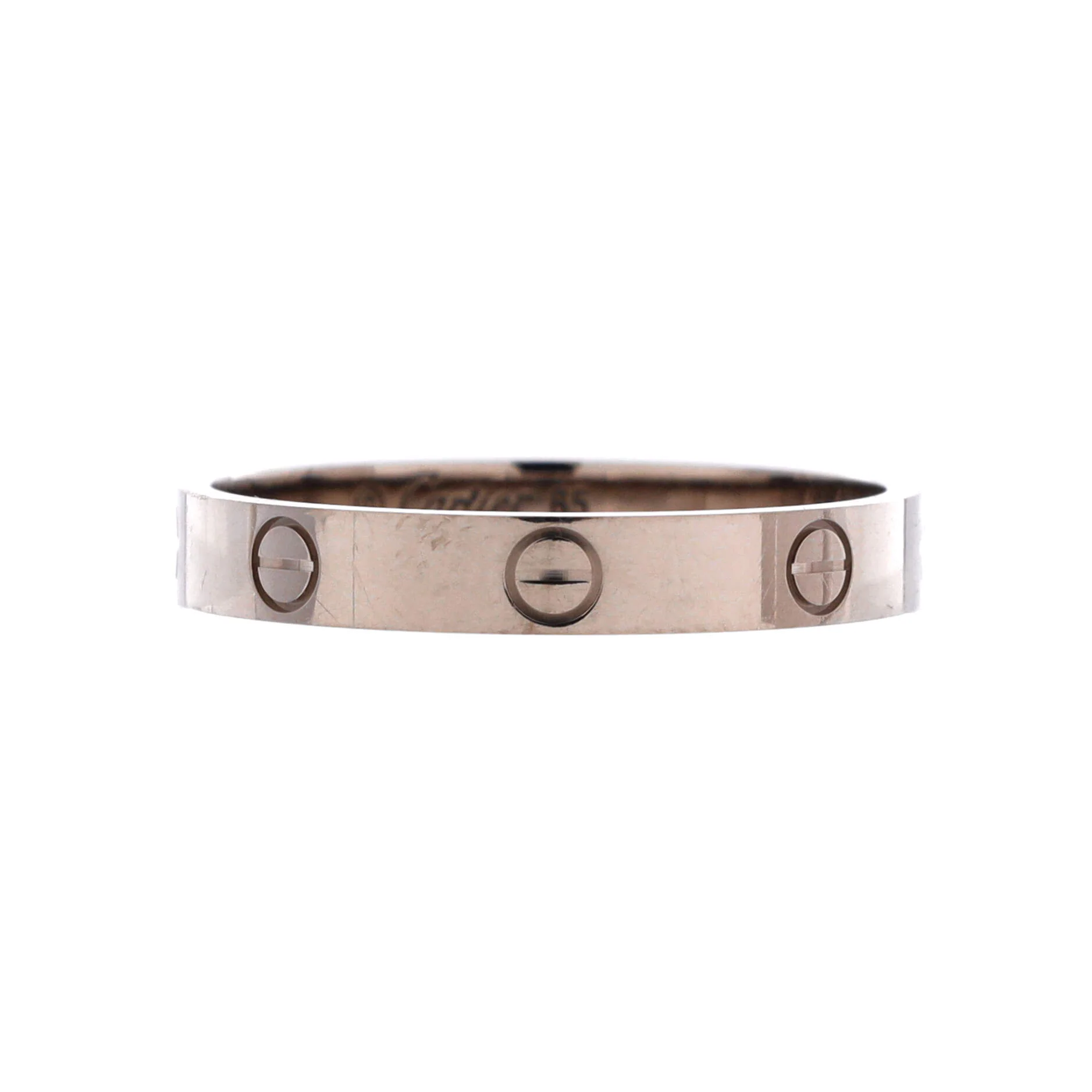 Love Wedding Band Ring 18K White Gold