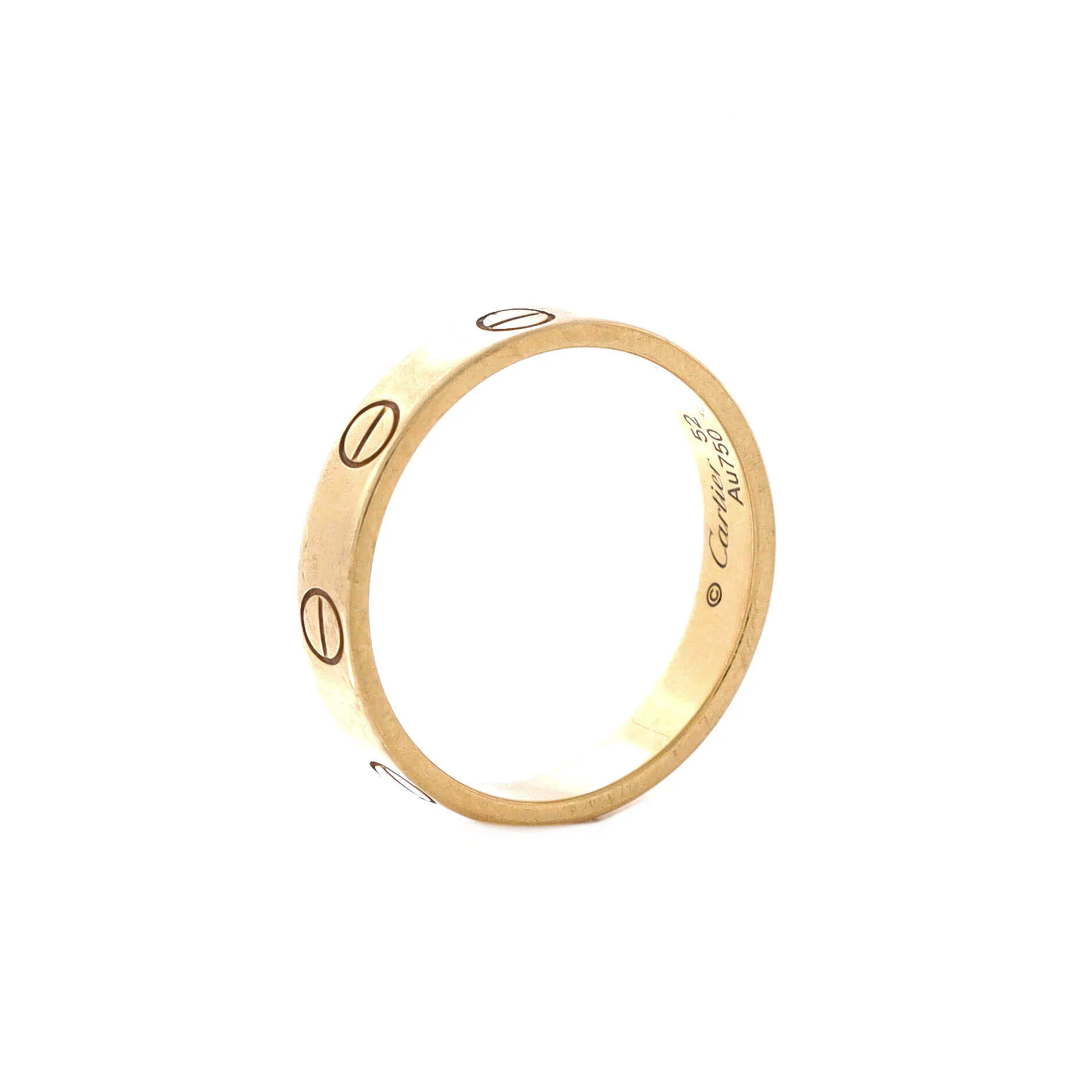 Love Wedding Band Ring 18K Yellow Gold - Image 3