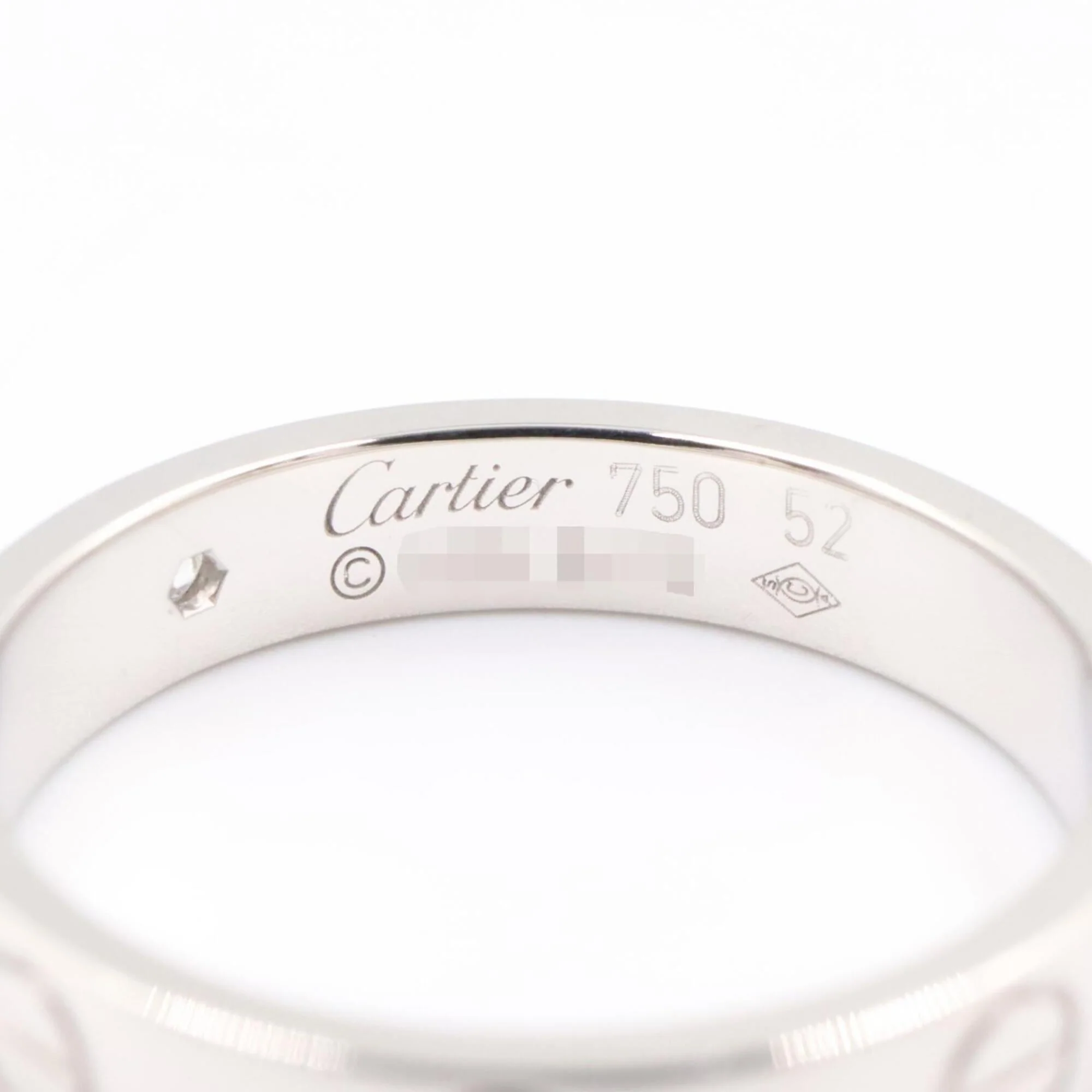 Mini Love Ring 18K White Gold with Diamond - Image 4