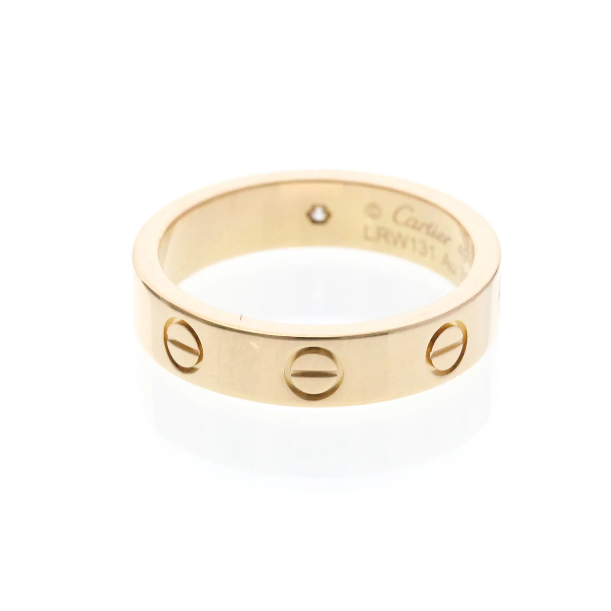 Mini Ring 18K Rose Gold with Diamond - Image 3