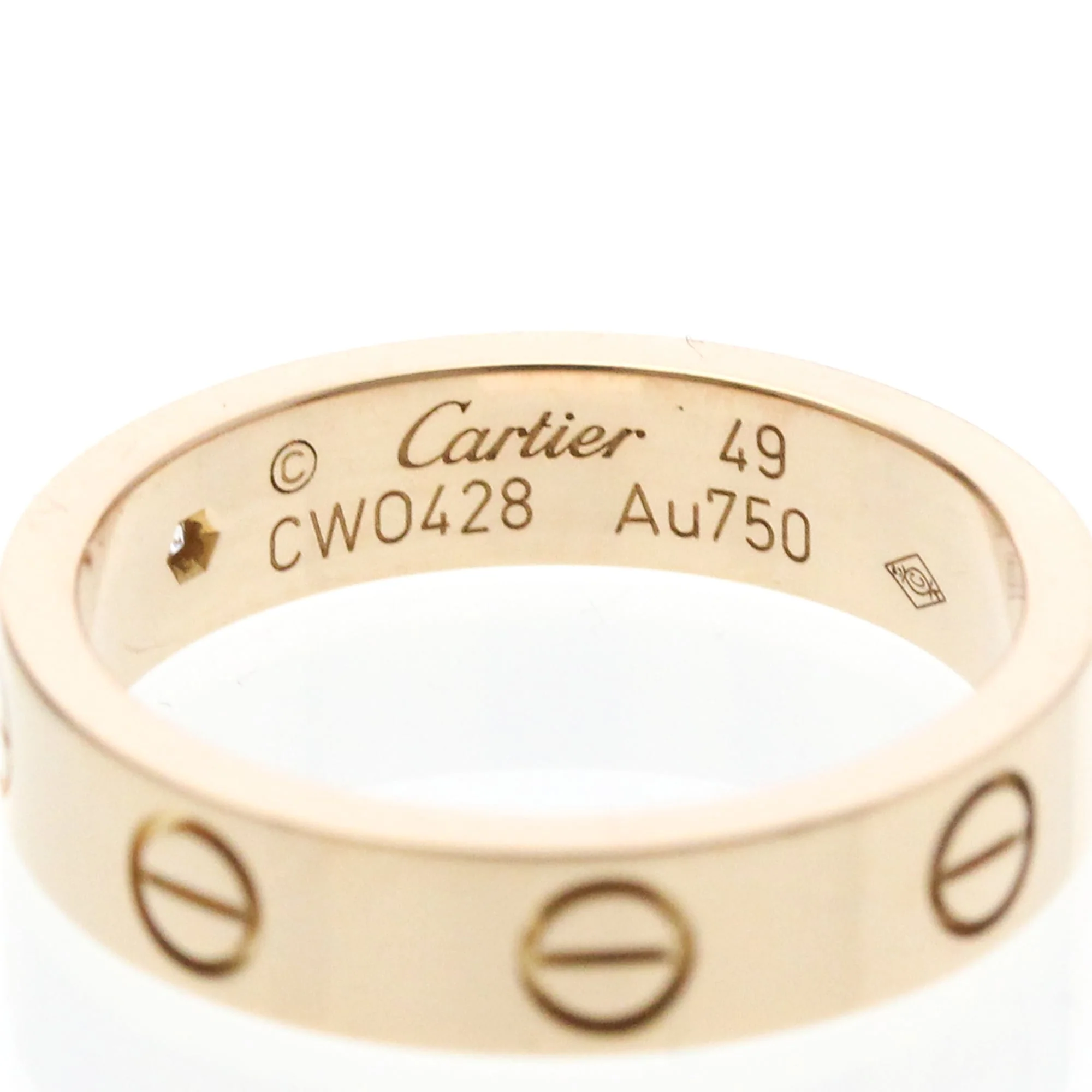 Mini Ring 18K Rose Gold with Diamond - Image 6
