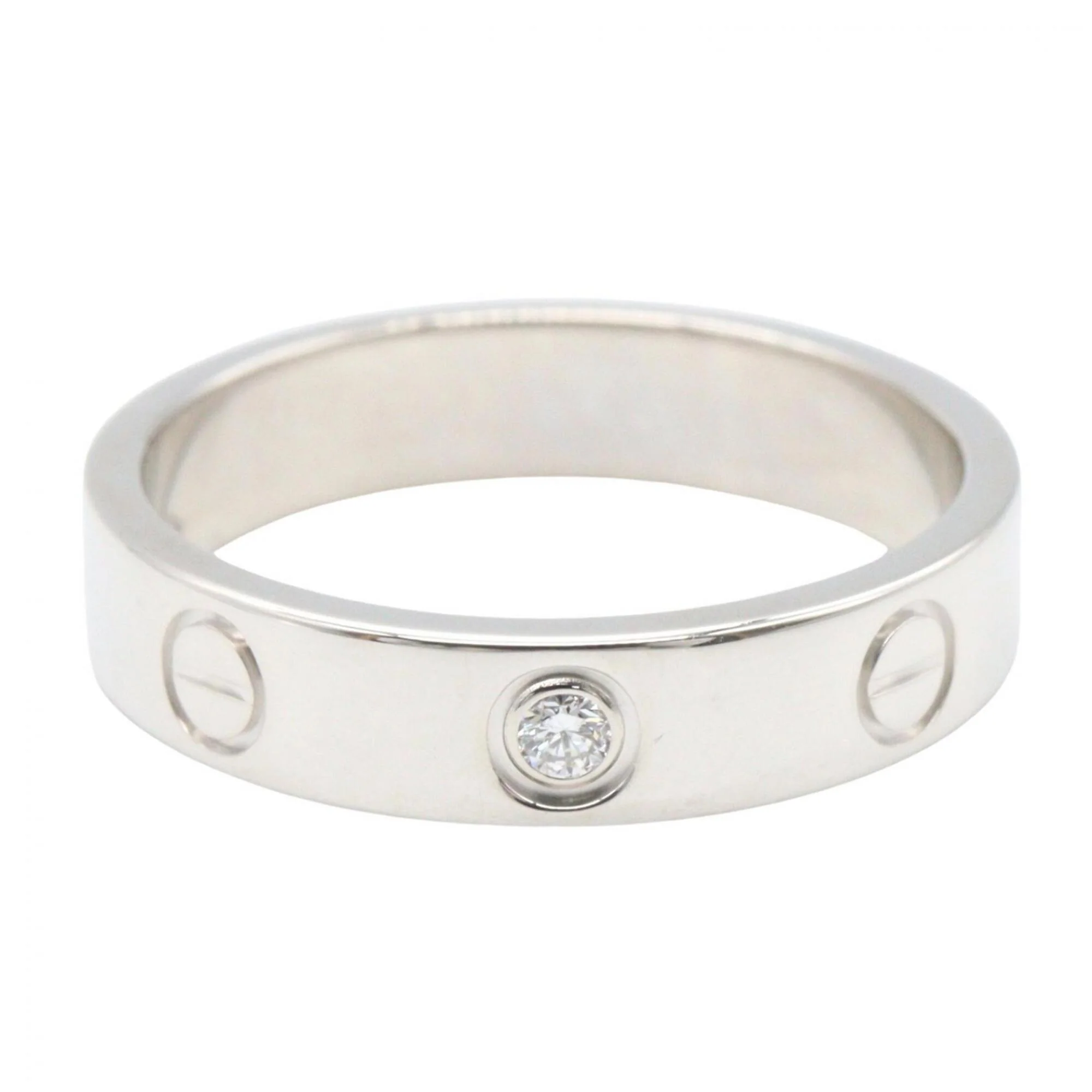 Mini Ring 18K White Gold with Diamond - Image 2