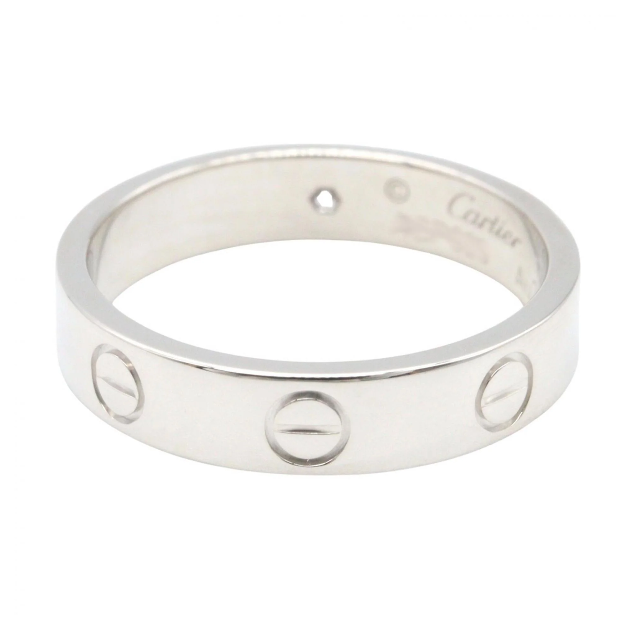 Mini Ring 18K White Gold with Diamond - Image 3