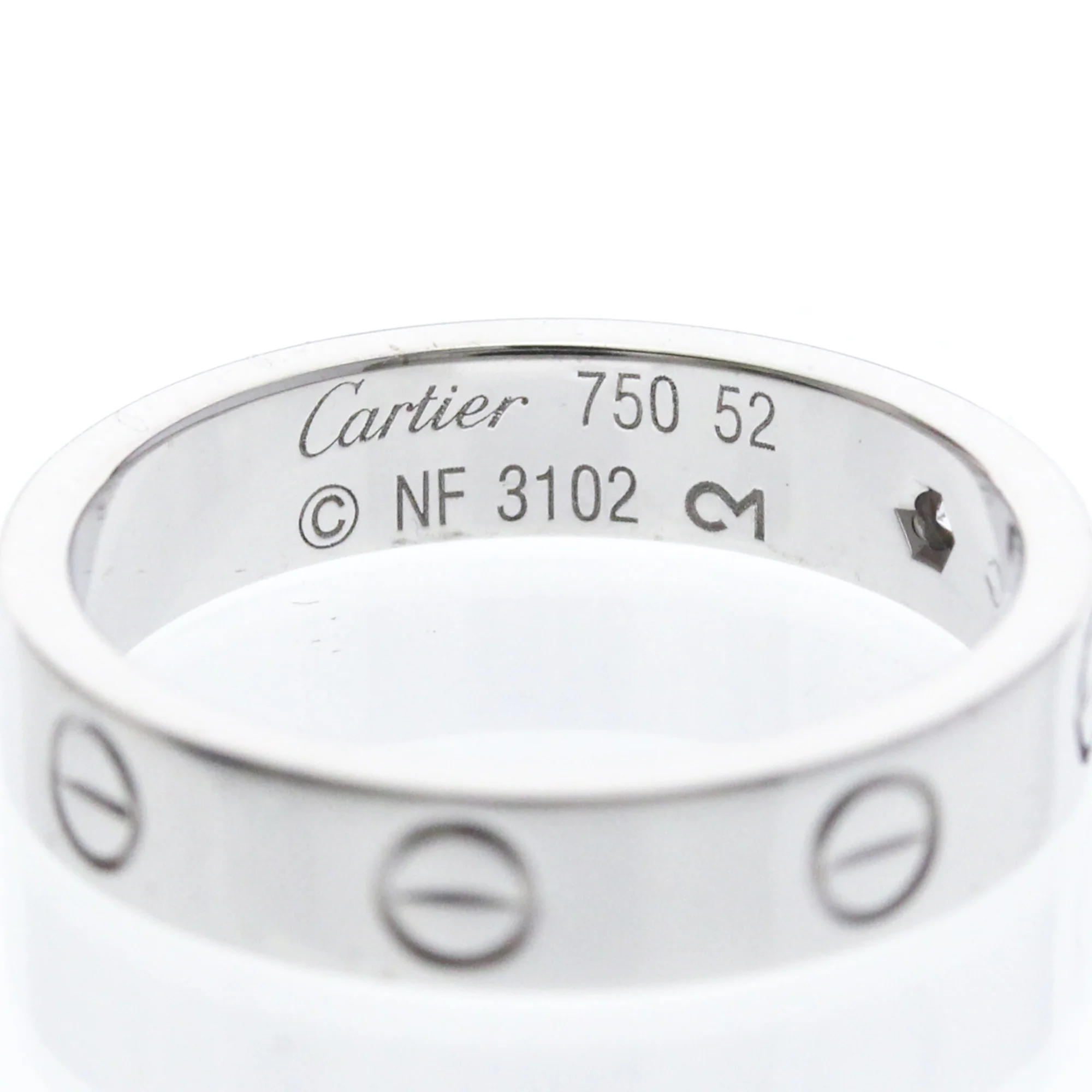 Mini Ring 18K White Gold with Diamond - Image 7