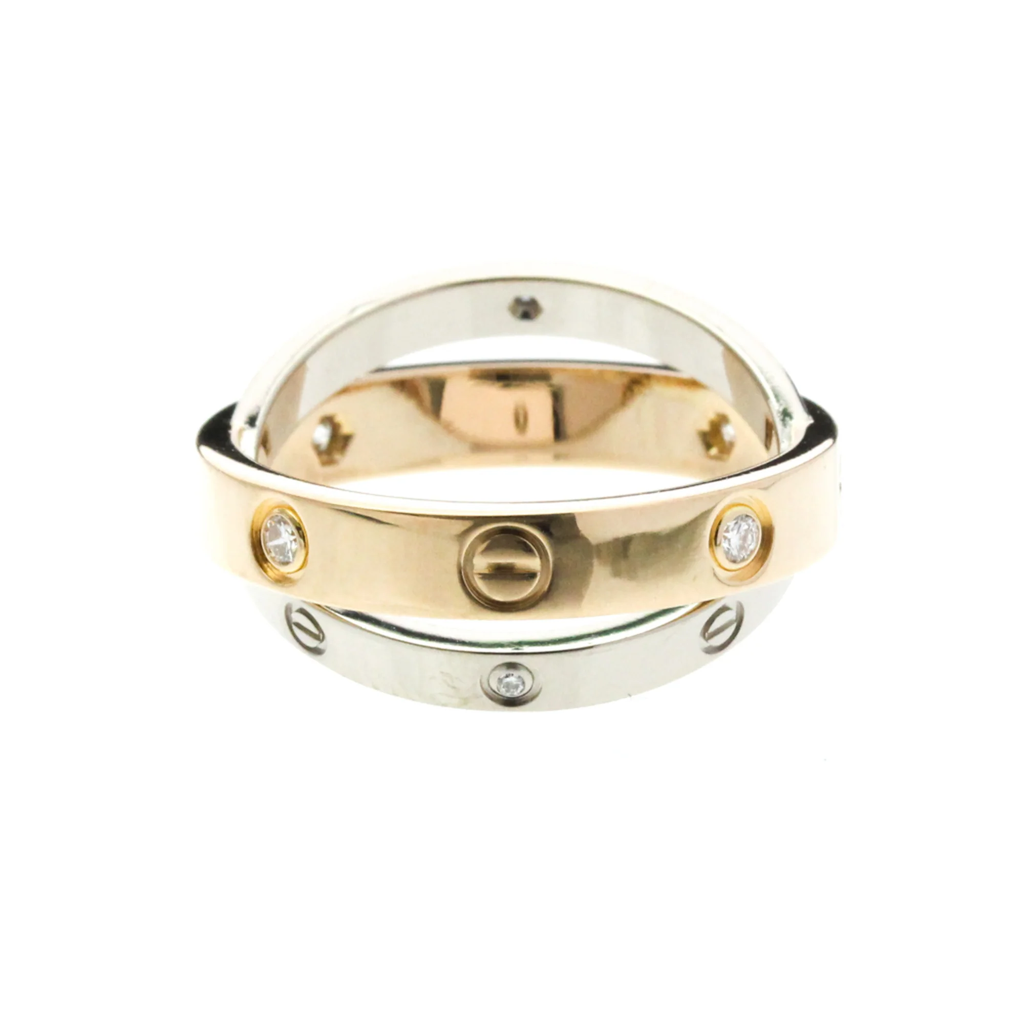 Ring 18K Rose Gold and 18K White Gold With Diamond - Image 3