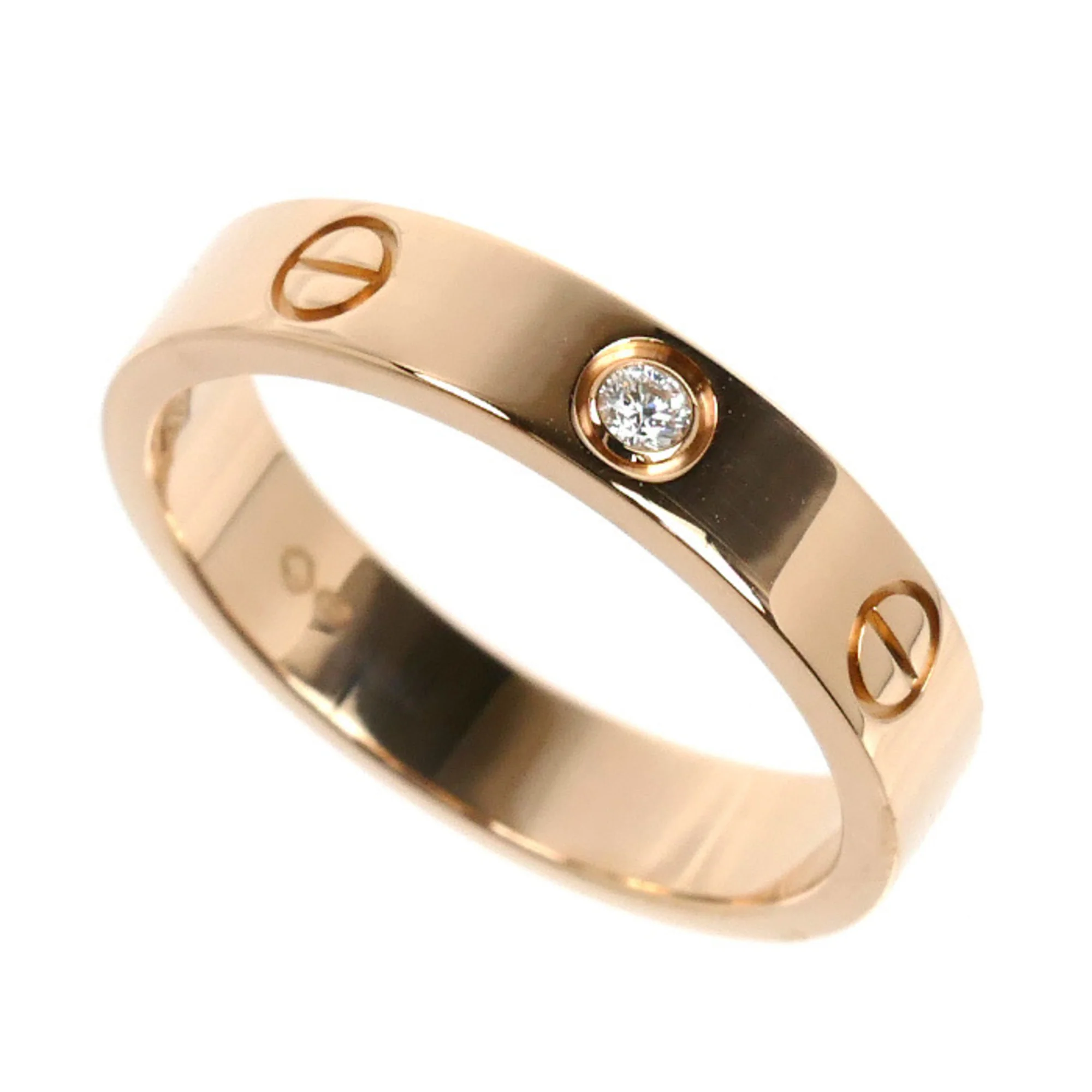 Ring 18K Rose Gold Mini with Diamond