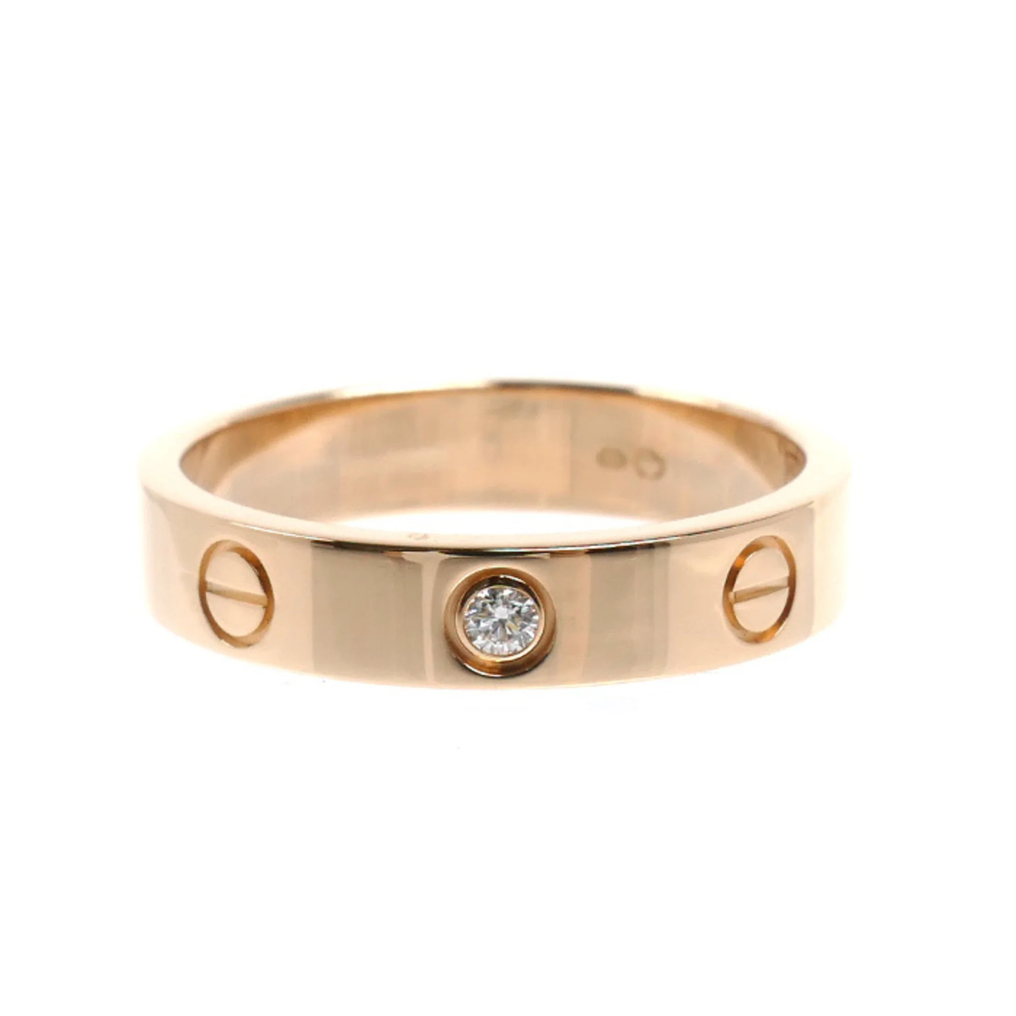 Ring 18K Rose Gold Mini with Diamond - Image 3