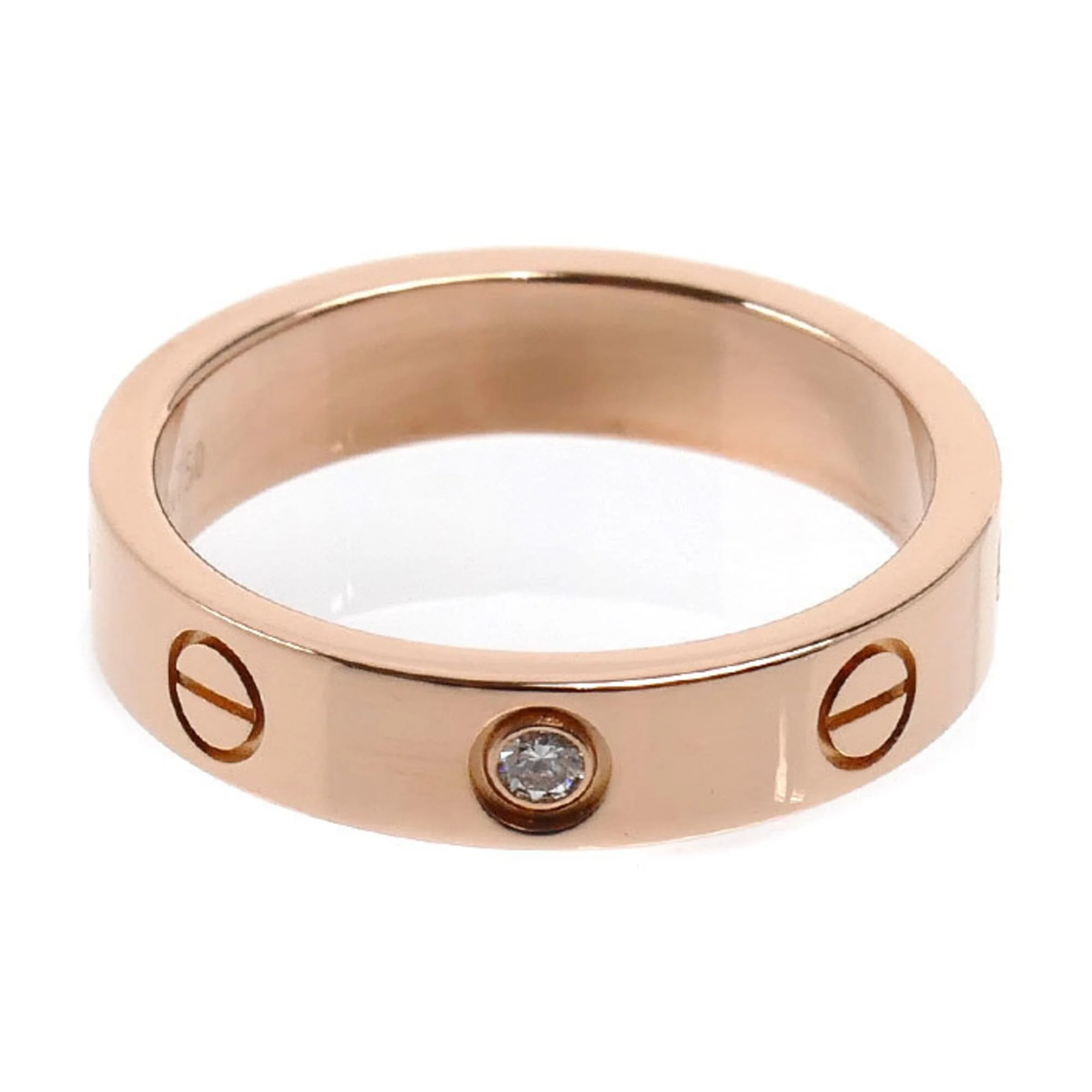 Ring 18K Rose Gold with Diamond Mini - Image 3