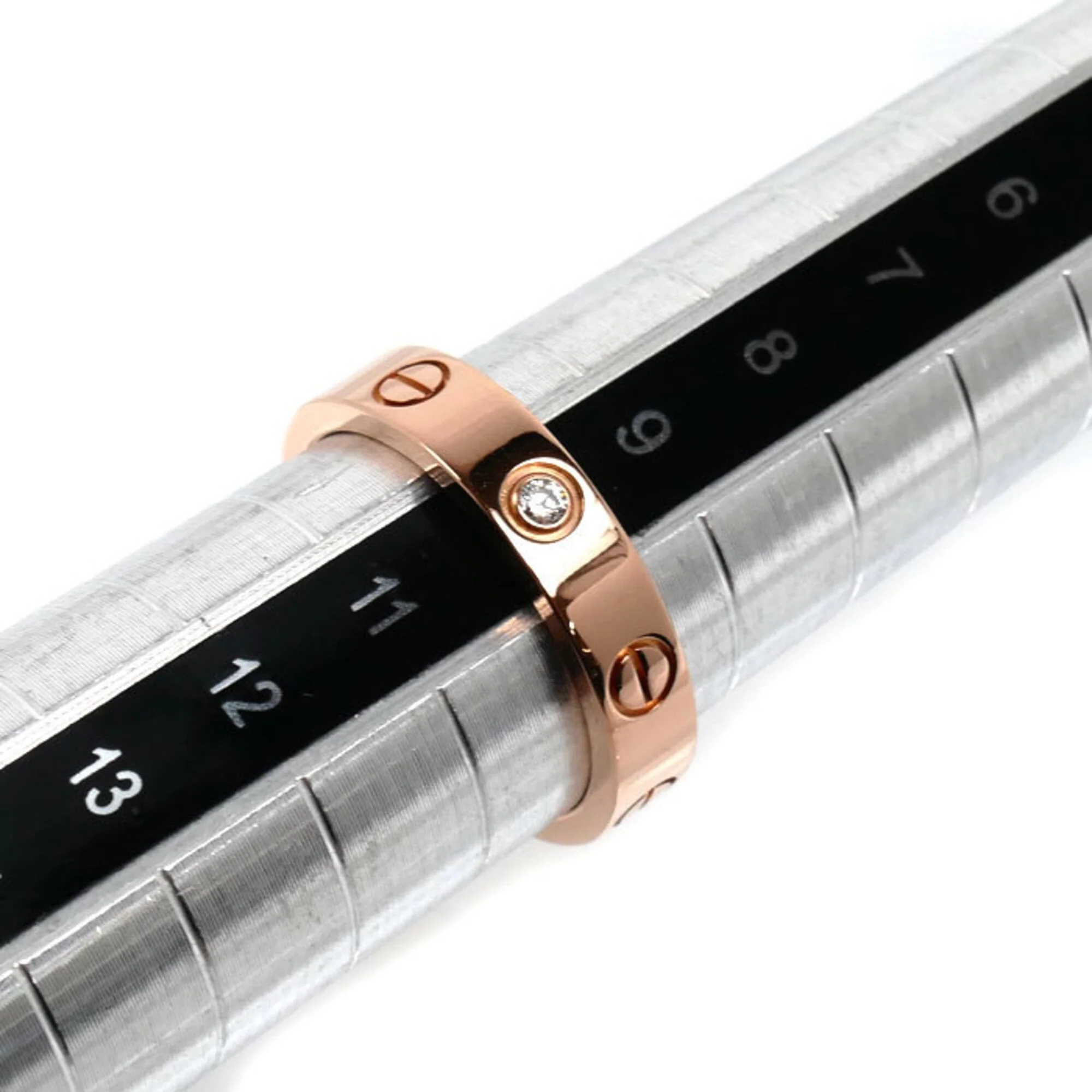 Ring 18K Rose Gold with Diamond Mini - Image 6