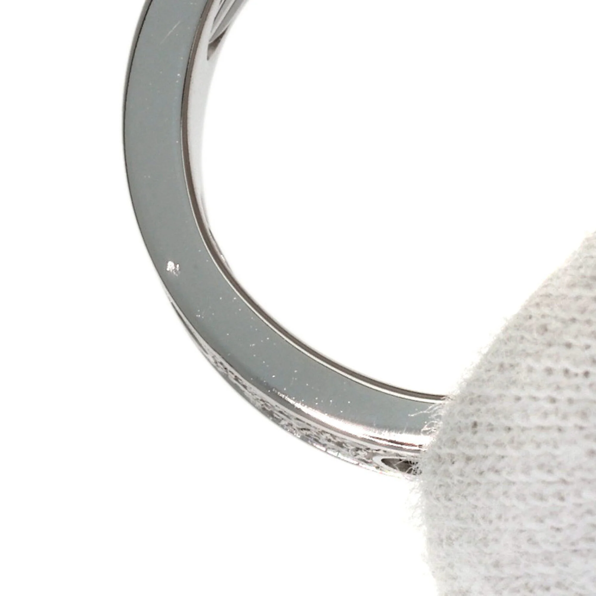Ring 18K White Gold With Full Pave Diamond and Ceramic - Image 6