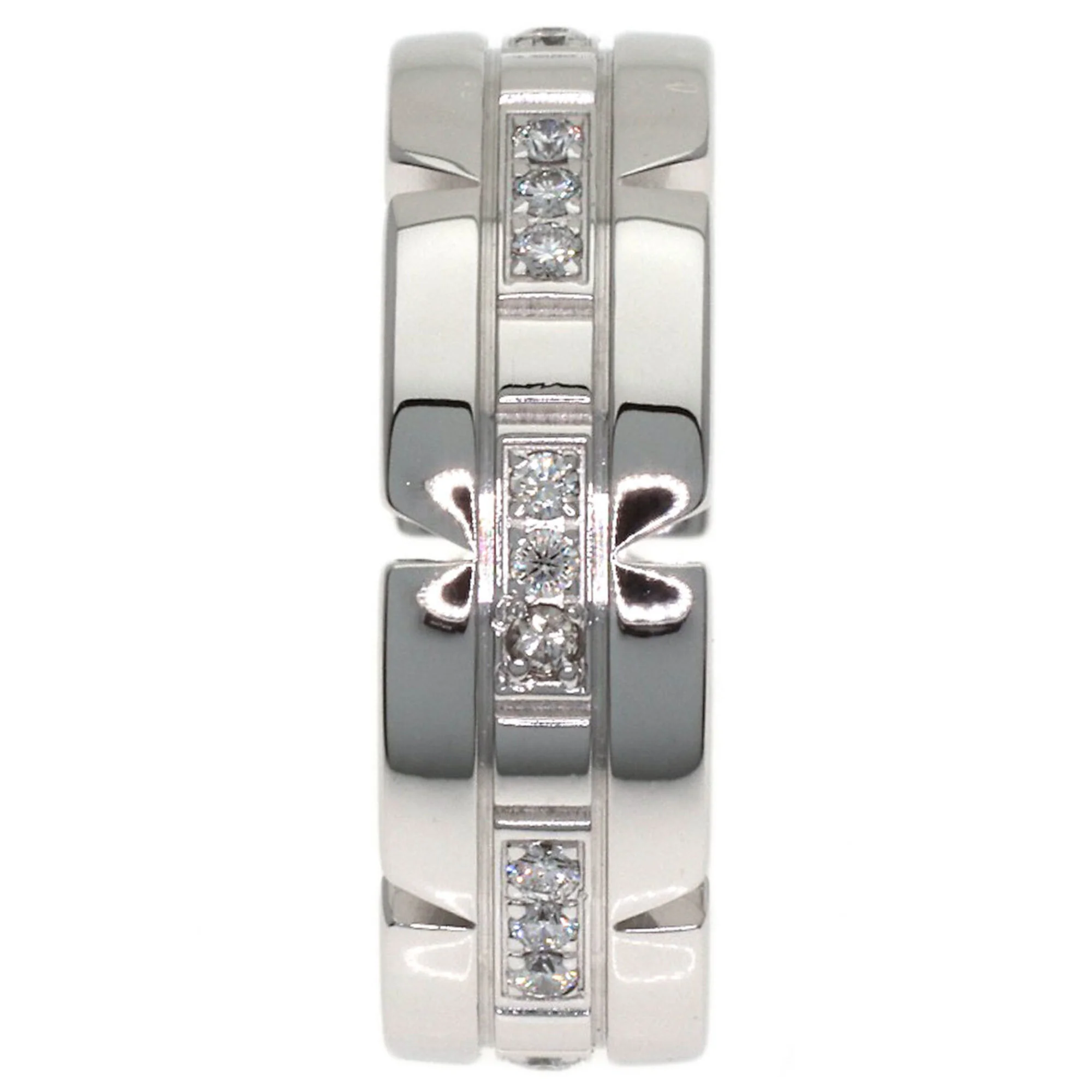 Ring 18K White Gold with Half Diamond - Image 3