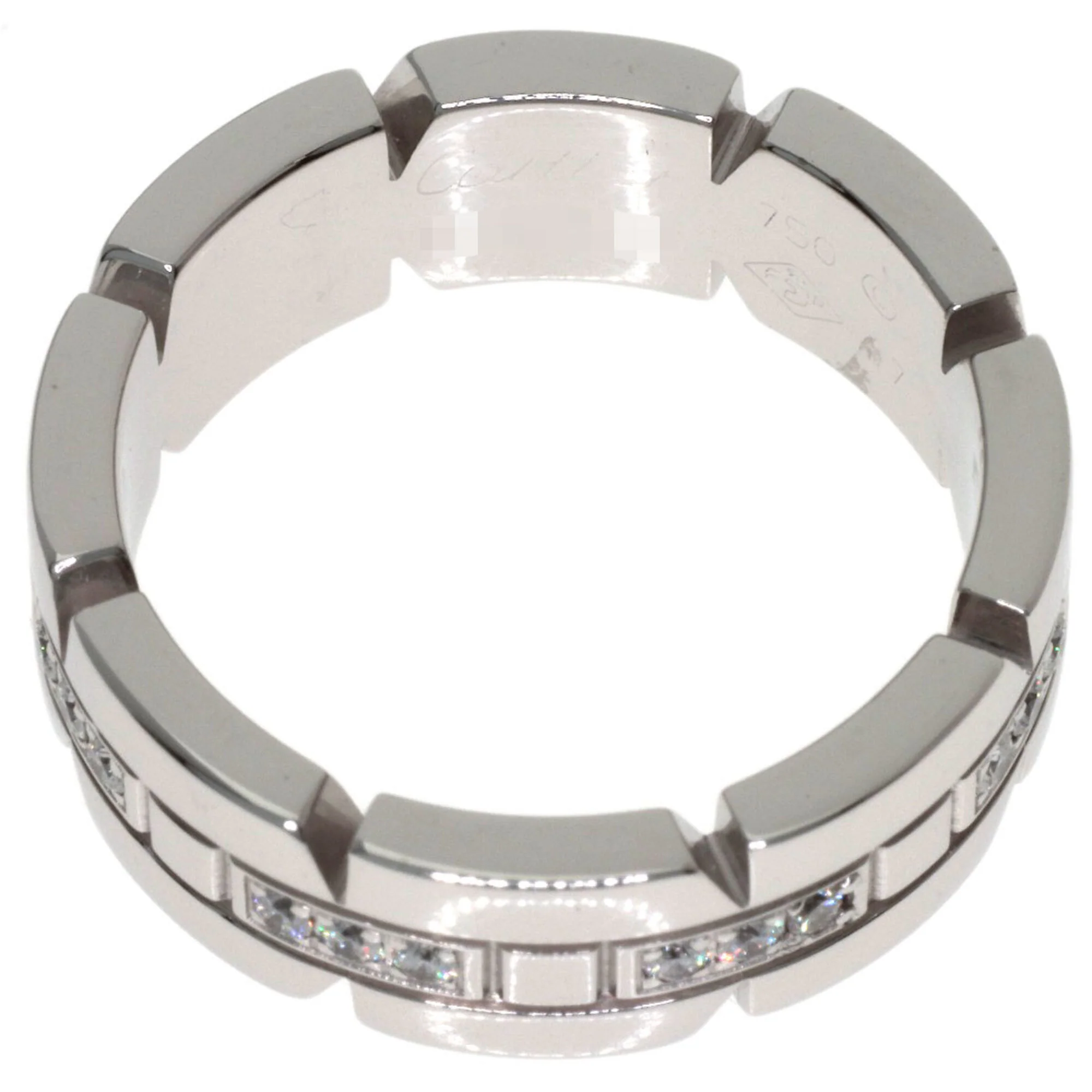 Ring 18K White Gold with Half Diamond - Image 4