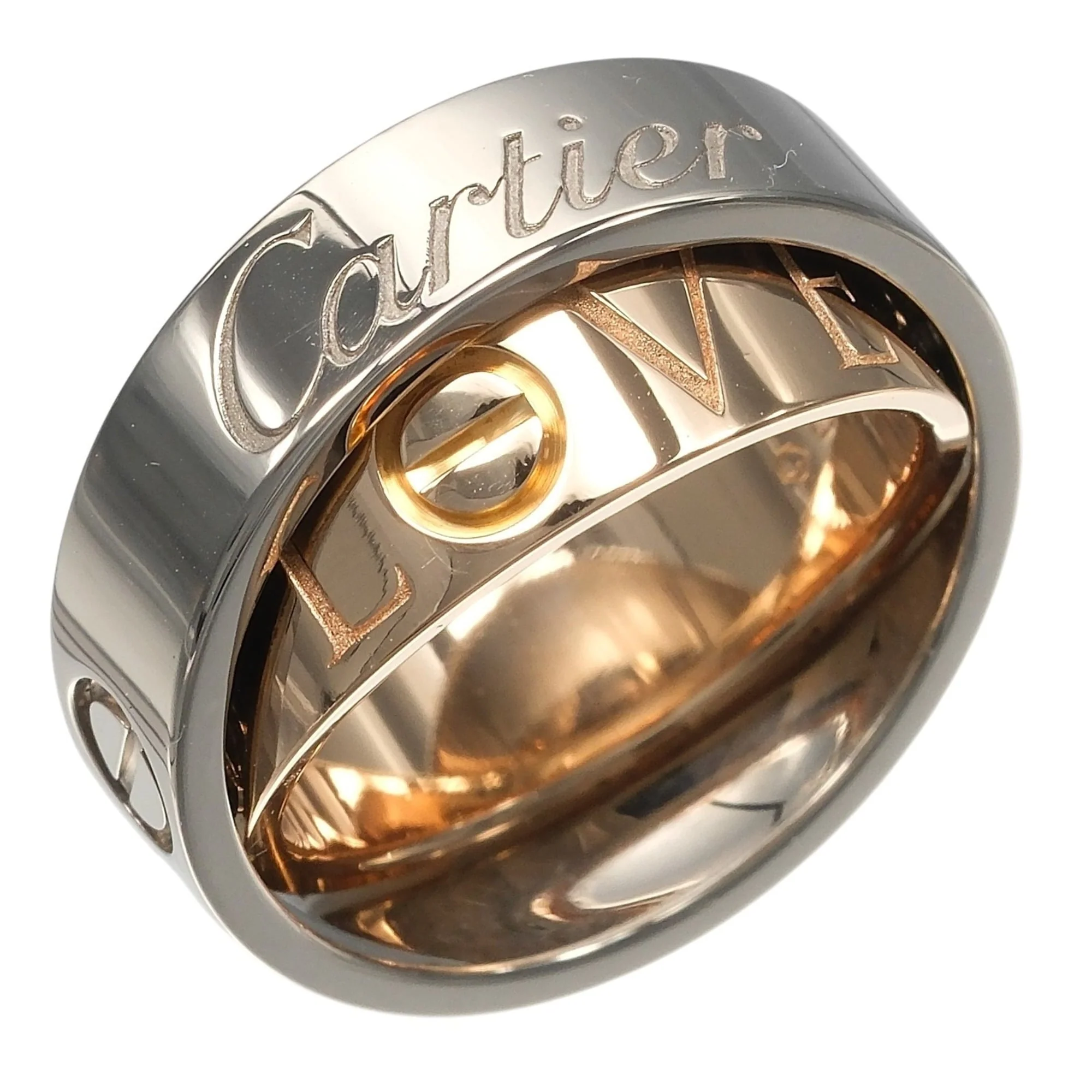 Secret Love Ring 18K Rose Gold and 18K White Gold
