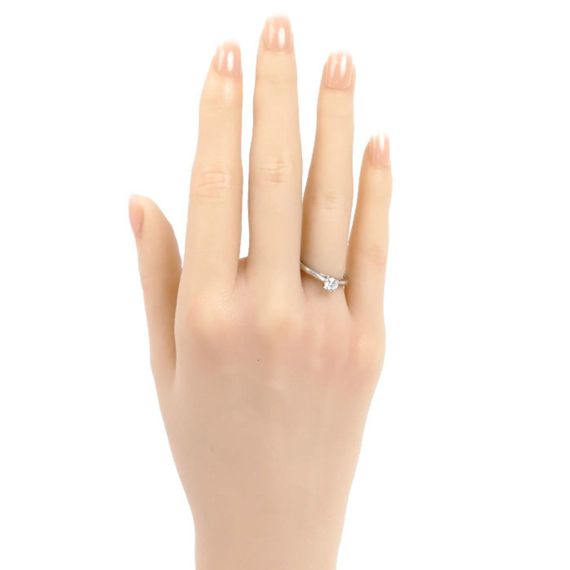 Solitaire Ring Platinum with Diamond - Image 7
