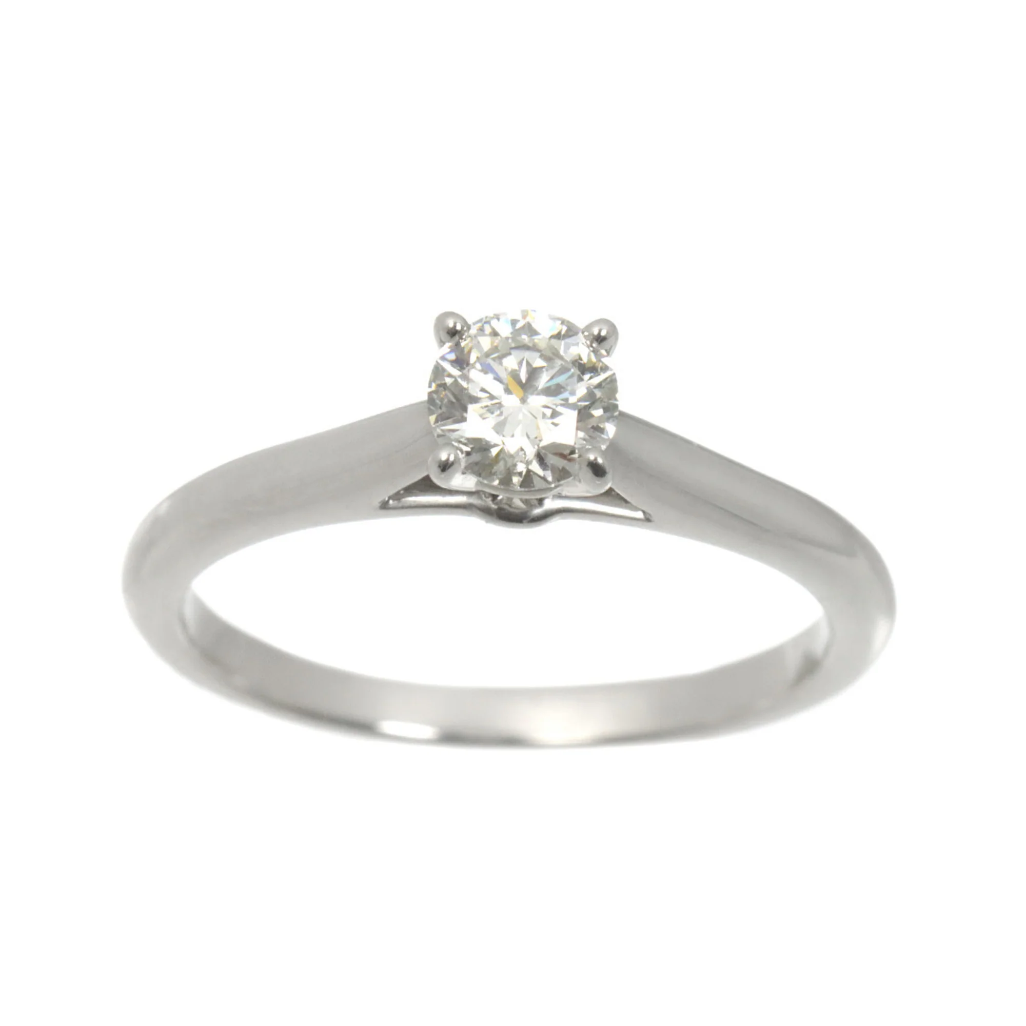 Solitaire Ring Platinum with Diamond - Image 2