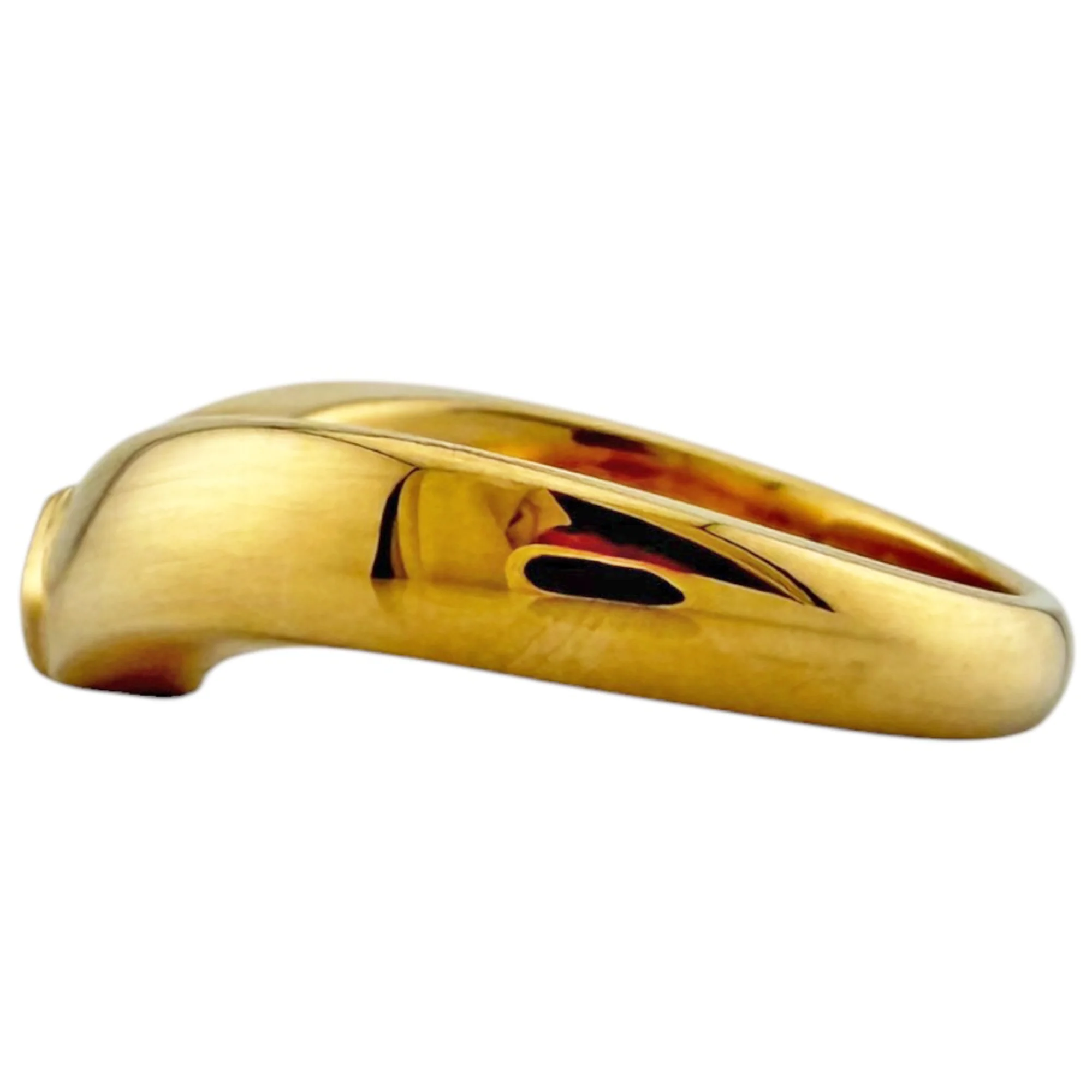 Triandle Ring 18K Yellow Gold with Diamond - Image 4