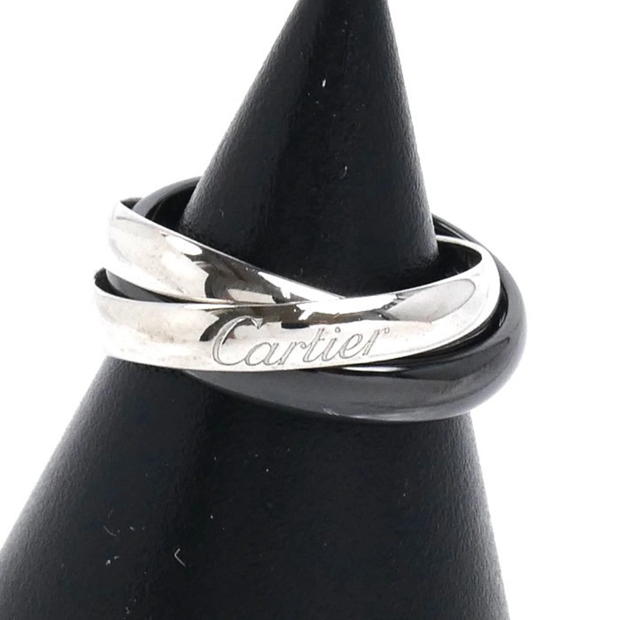 Trinity Ring 18K White Gold and Ceramic