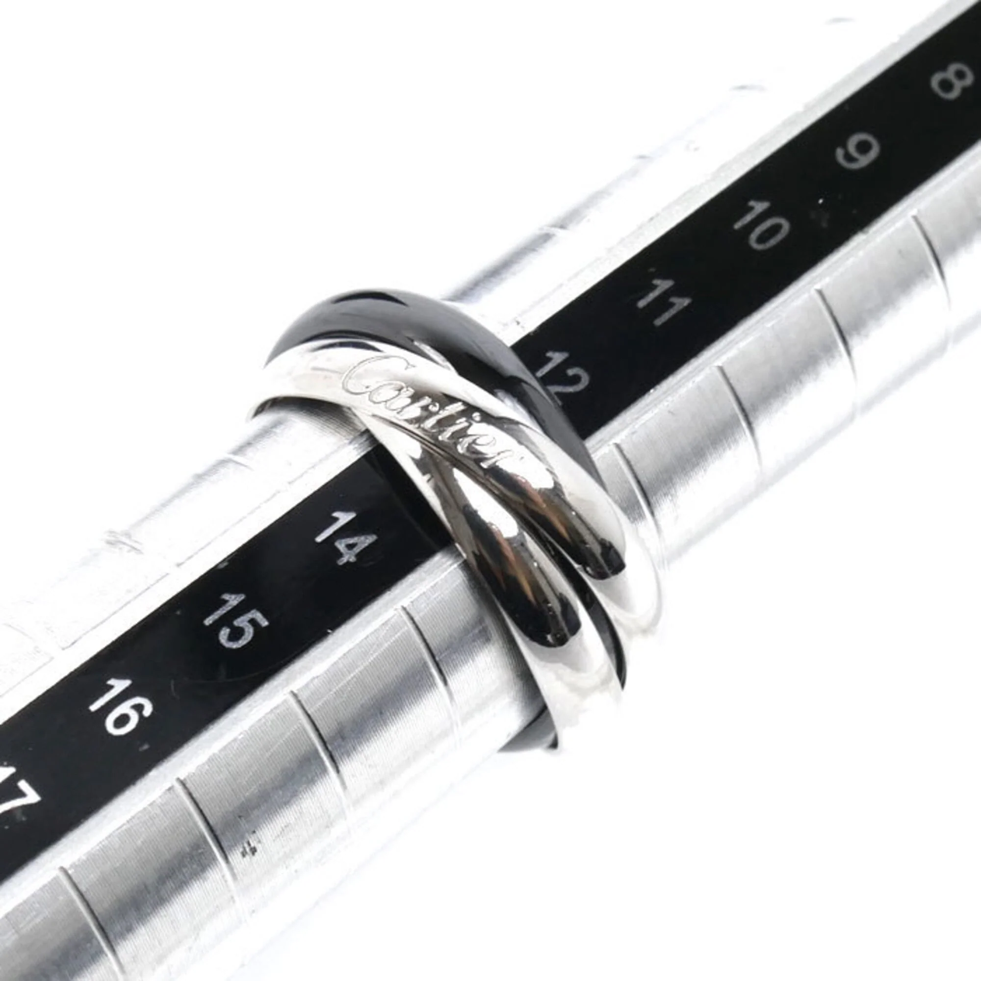 Trinity Ring 18K White Gold and Ceramic - Image 5