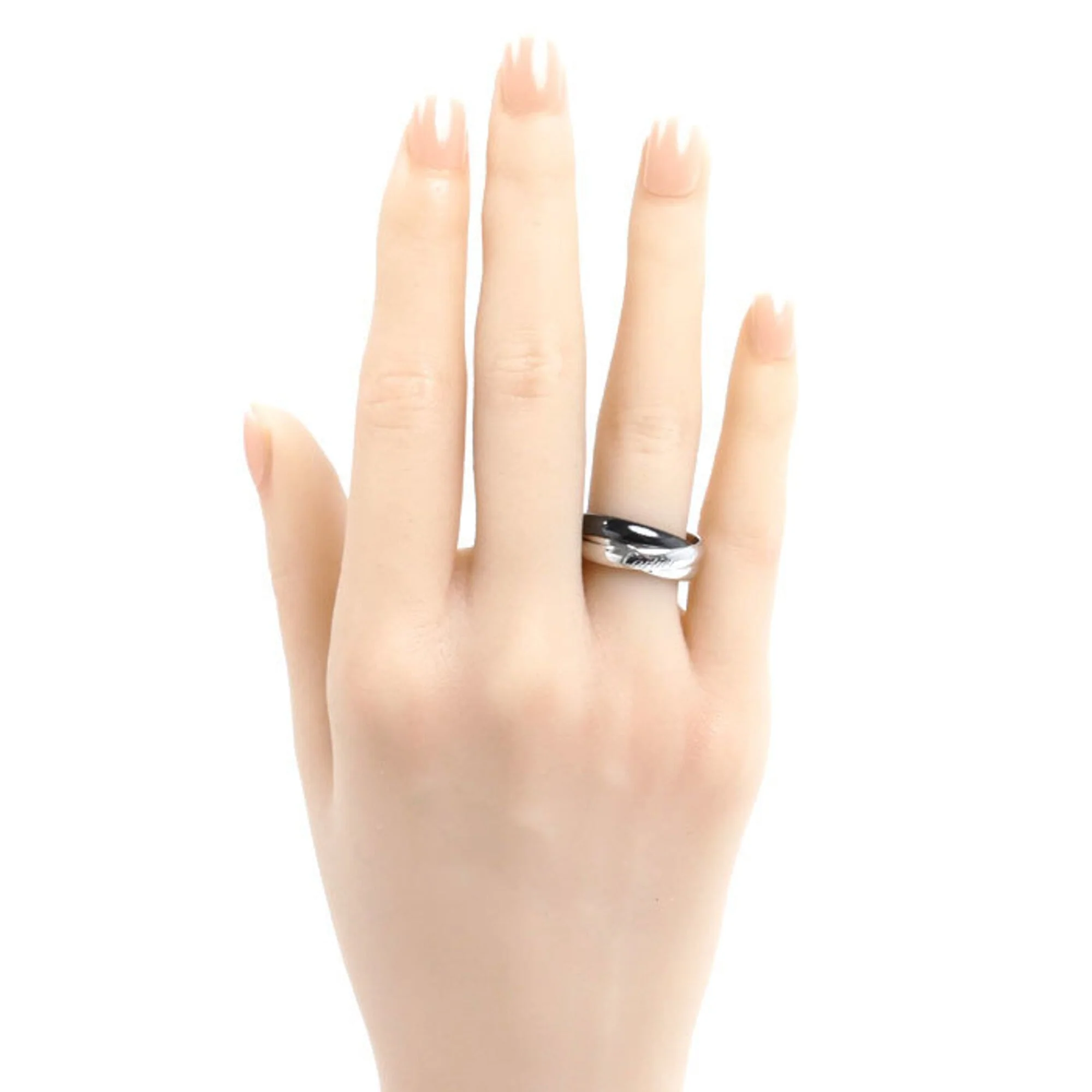 Trinity Ring 18K White Gold and Ceramic - Image 6