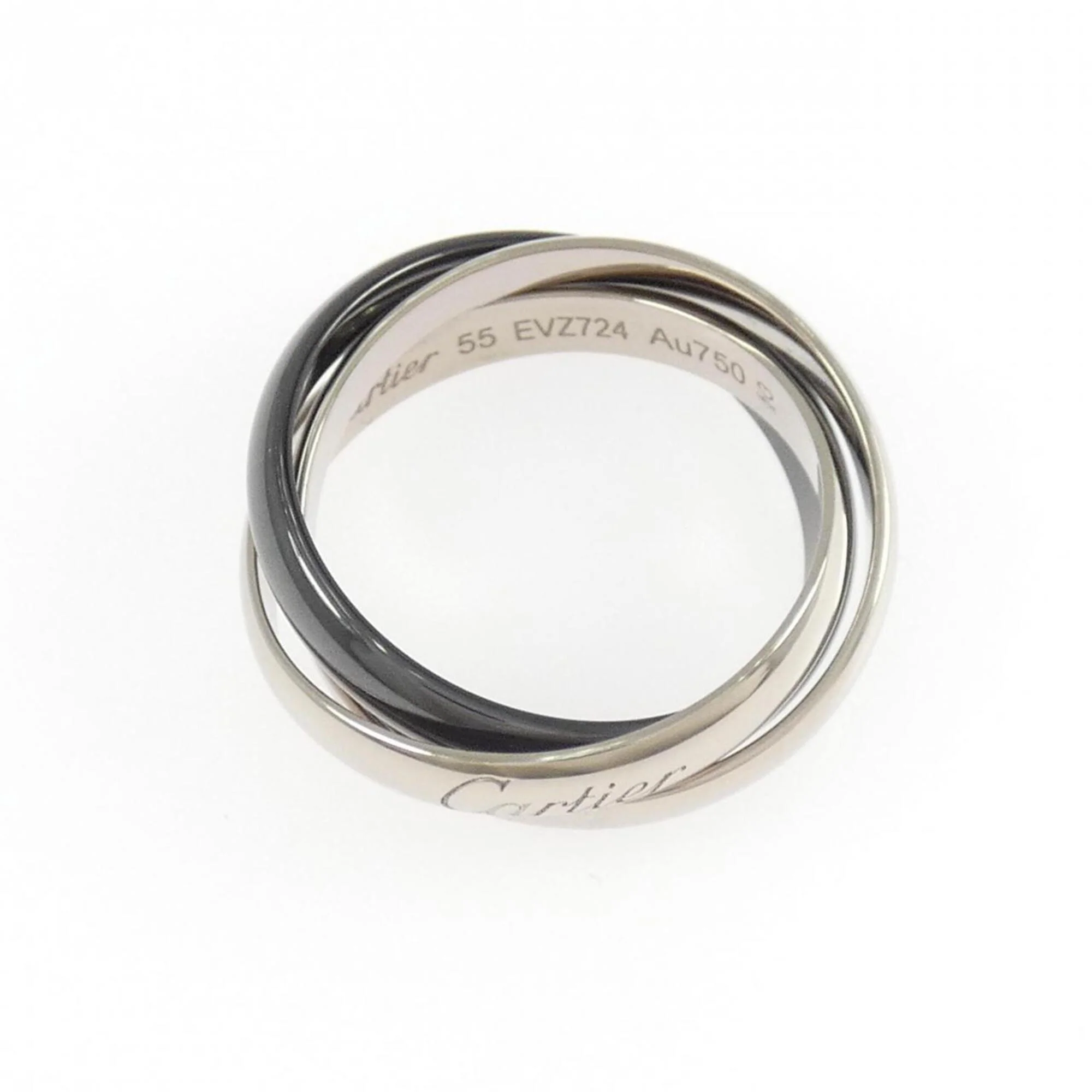 Trinity Ring 18K White Gold and Ceramic - Image 2