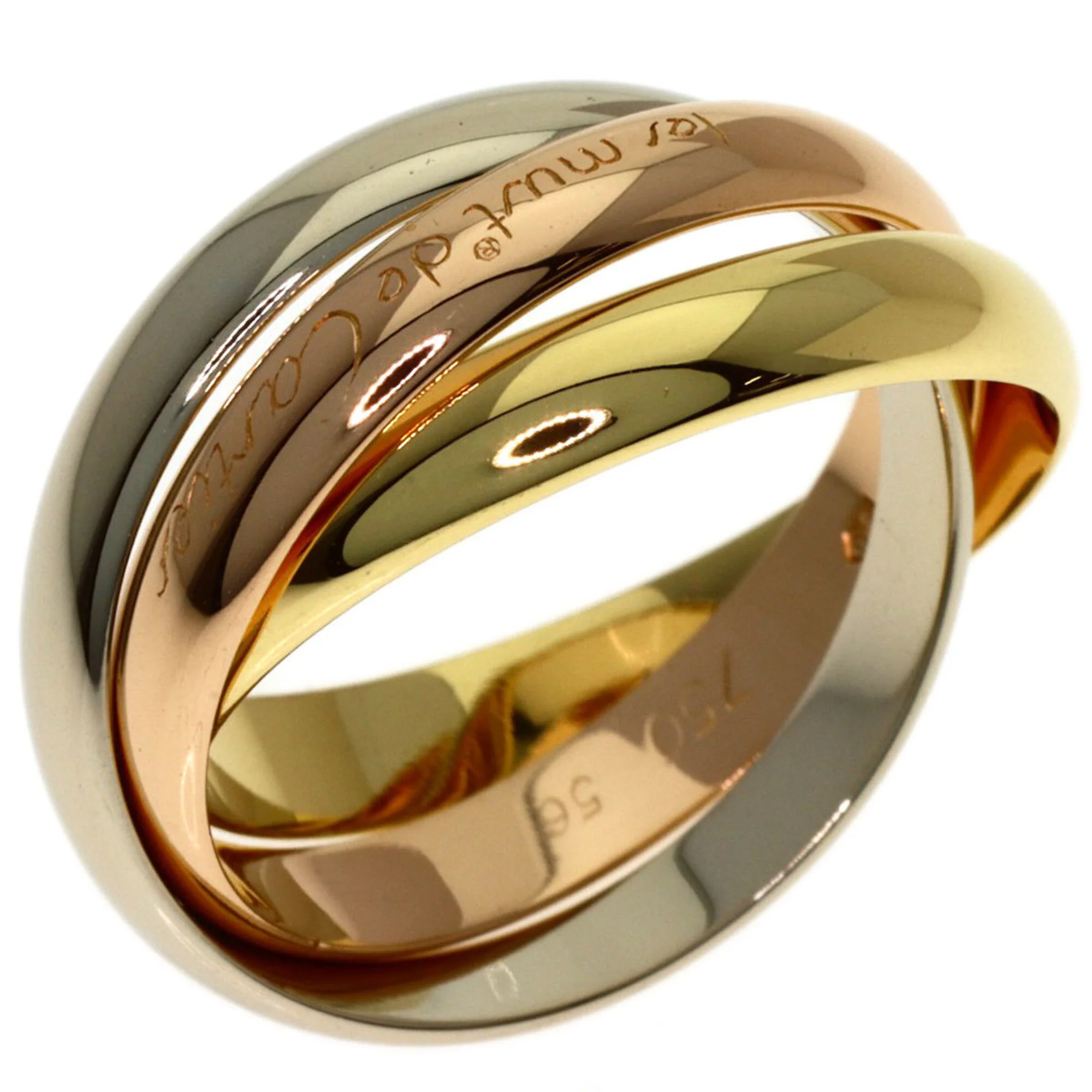 Trinity Ring 18K Yellow Gold and 18K Rose Gold - Image 2