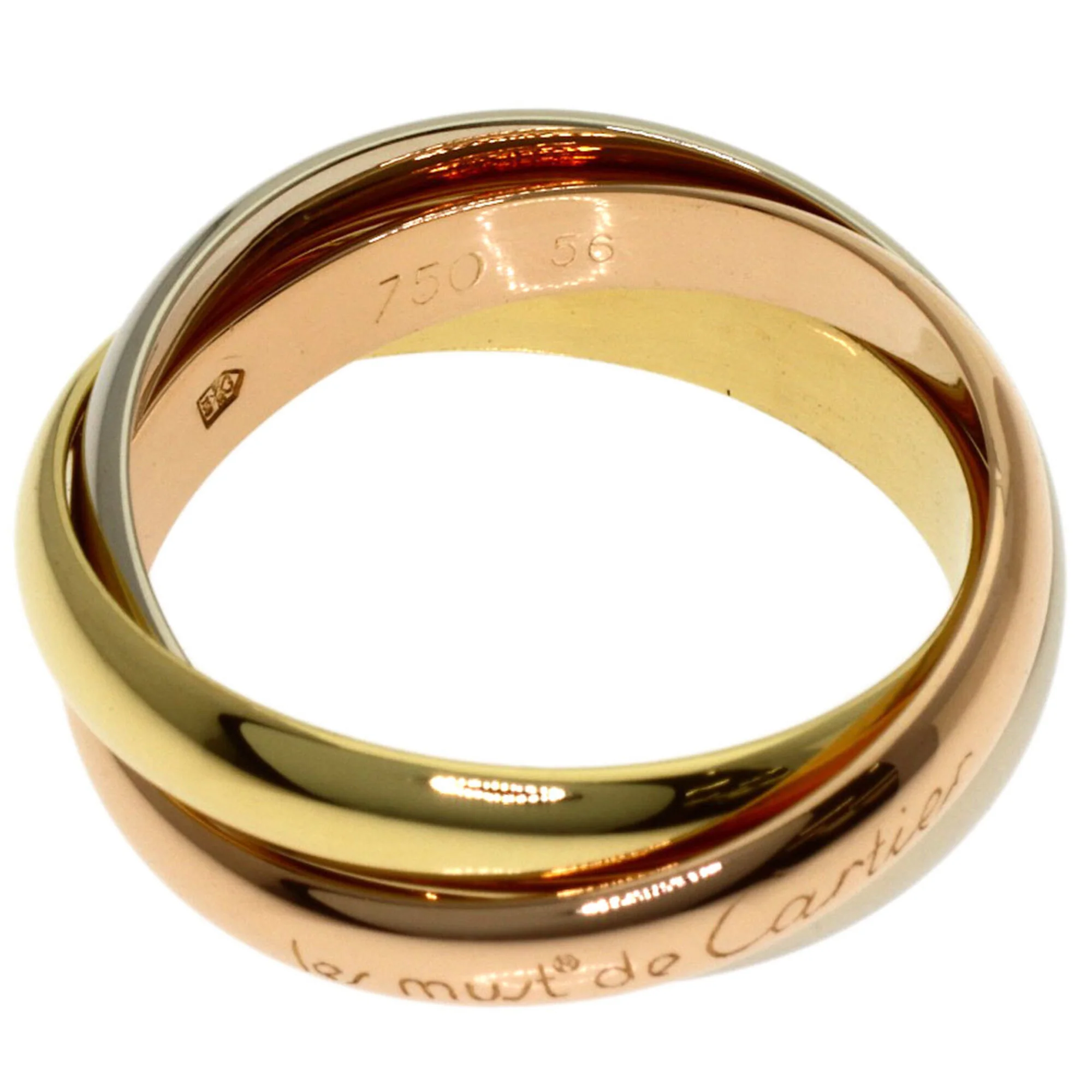 Trinity Ring 18K Yellow Gold and 18K Rose Gold - Image 3