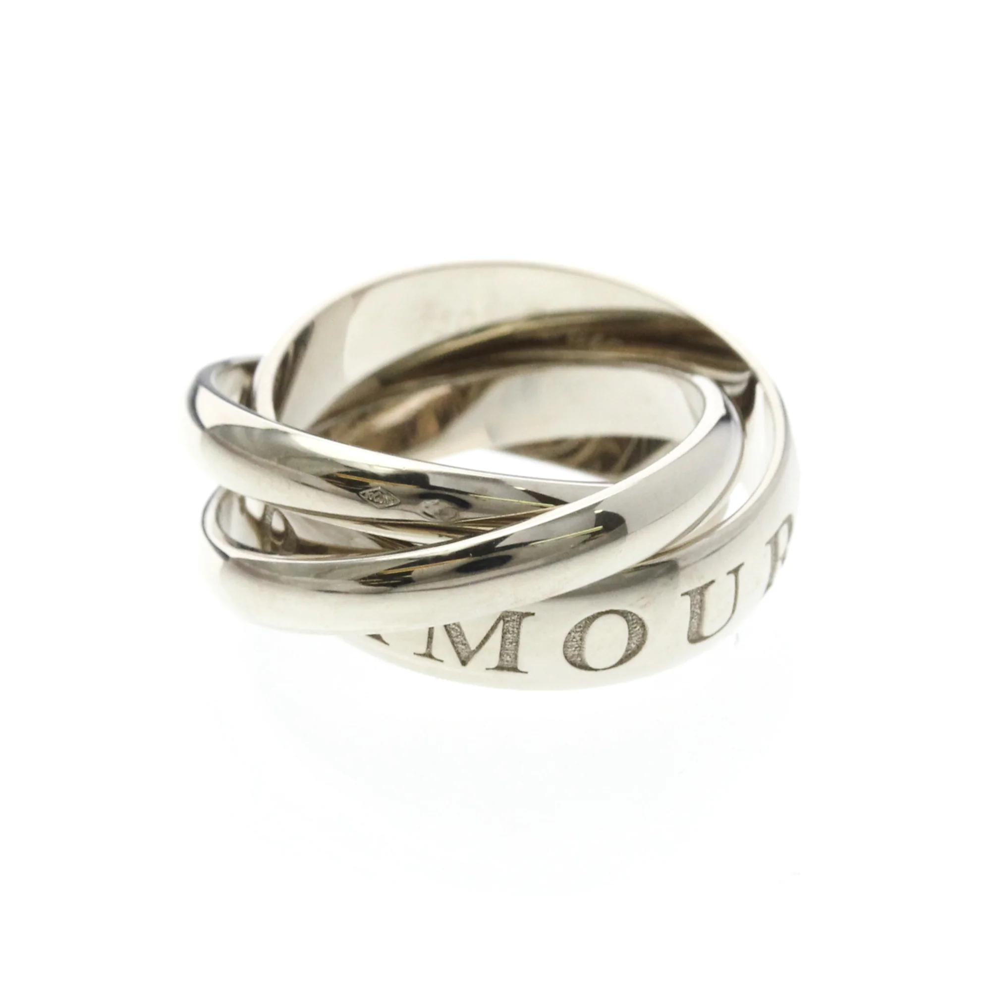 Trinity Ring Sterling Silver and 18K White Gold - Image 3