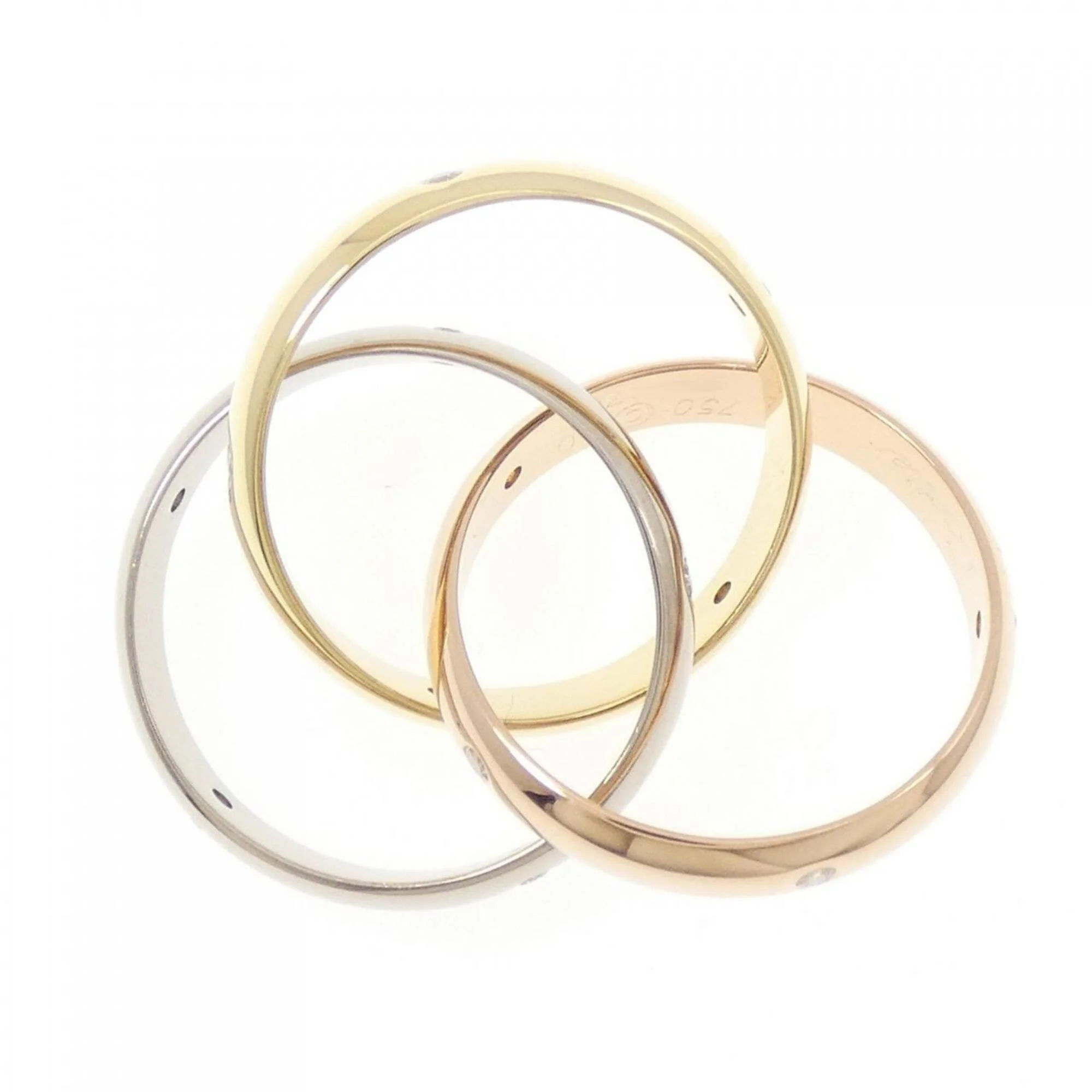 Vendome Louis Cartier Band Ring 18K Tricolor Gold - Image 3