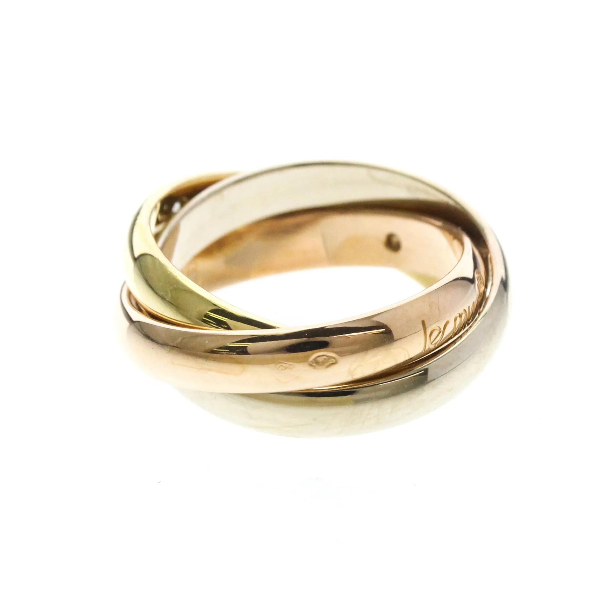 Vendome Louis Cartier Band Ring 18K Tricolor Gold - Image 4