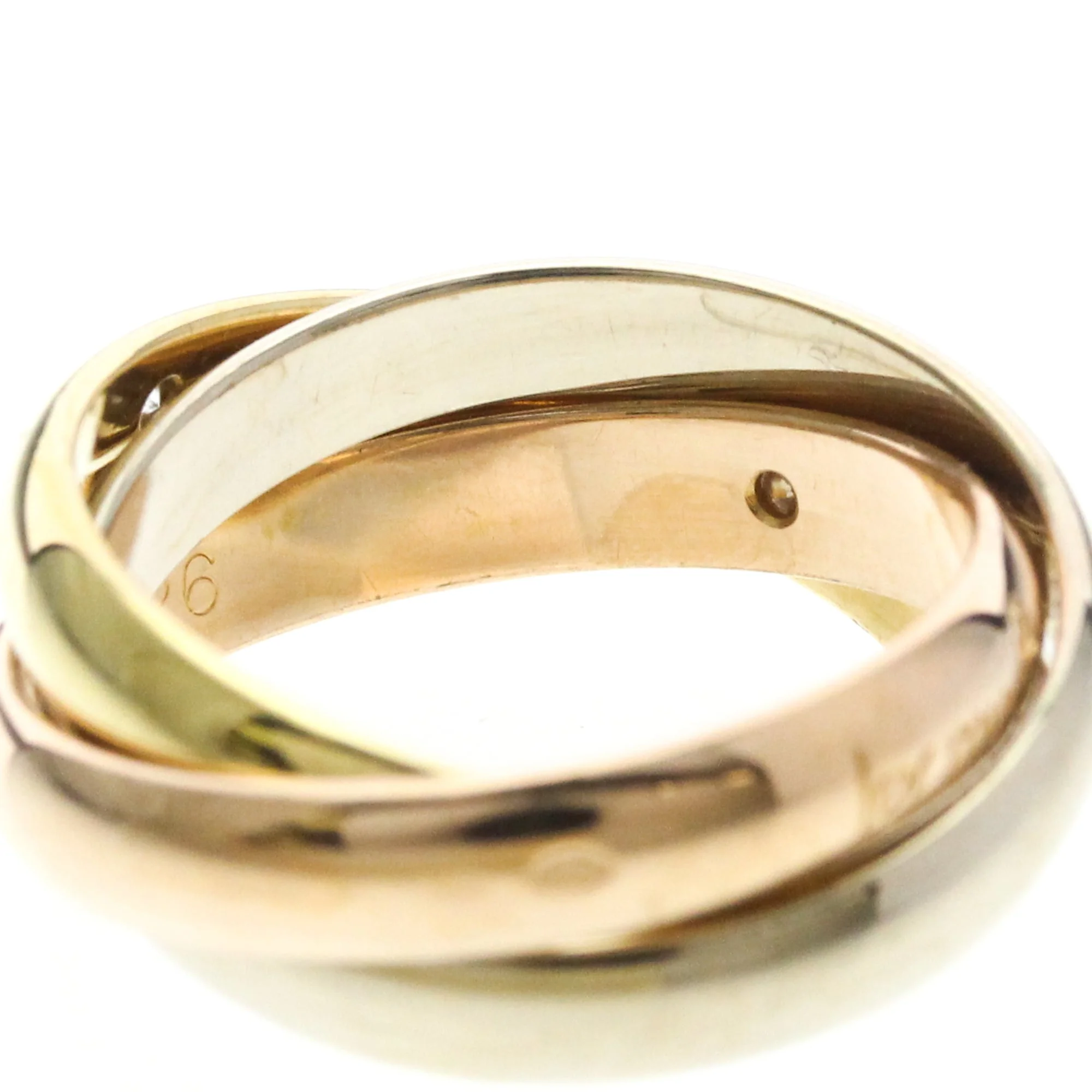 Vendome Louis Cartier Band Ring 18K Tricolor Gold - Image 5