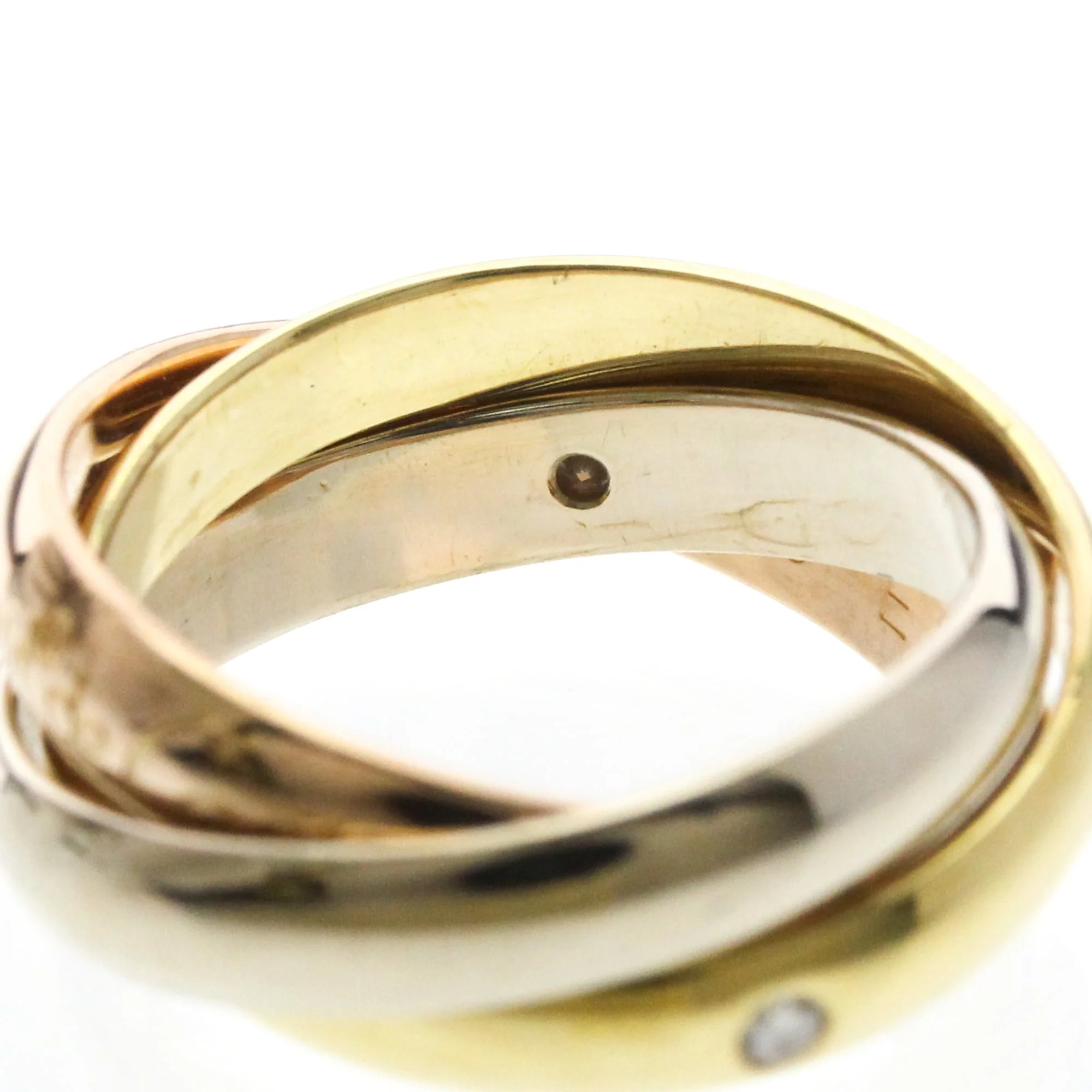 Vendome Louis Cartier Band Ring 18K Tricolor Gold - Image 8