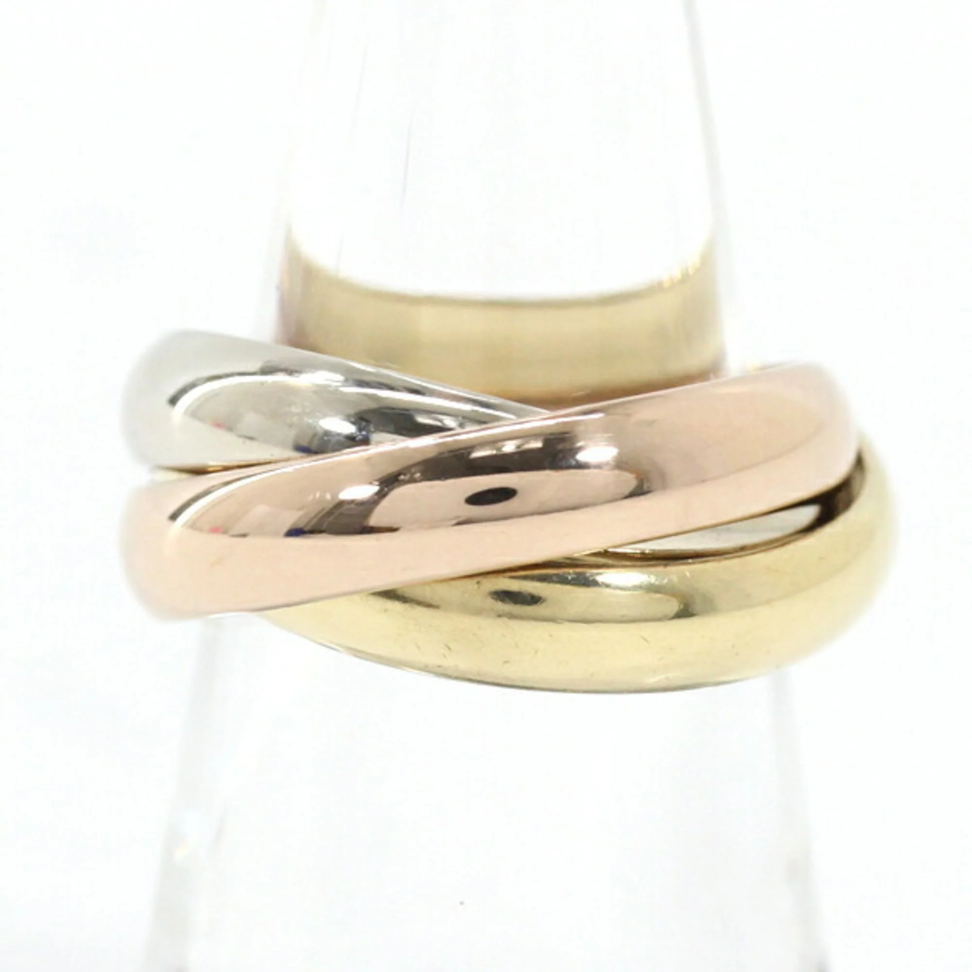 Vendome Louis Cartier Band Ring 18K Tricolor Gold