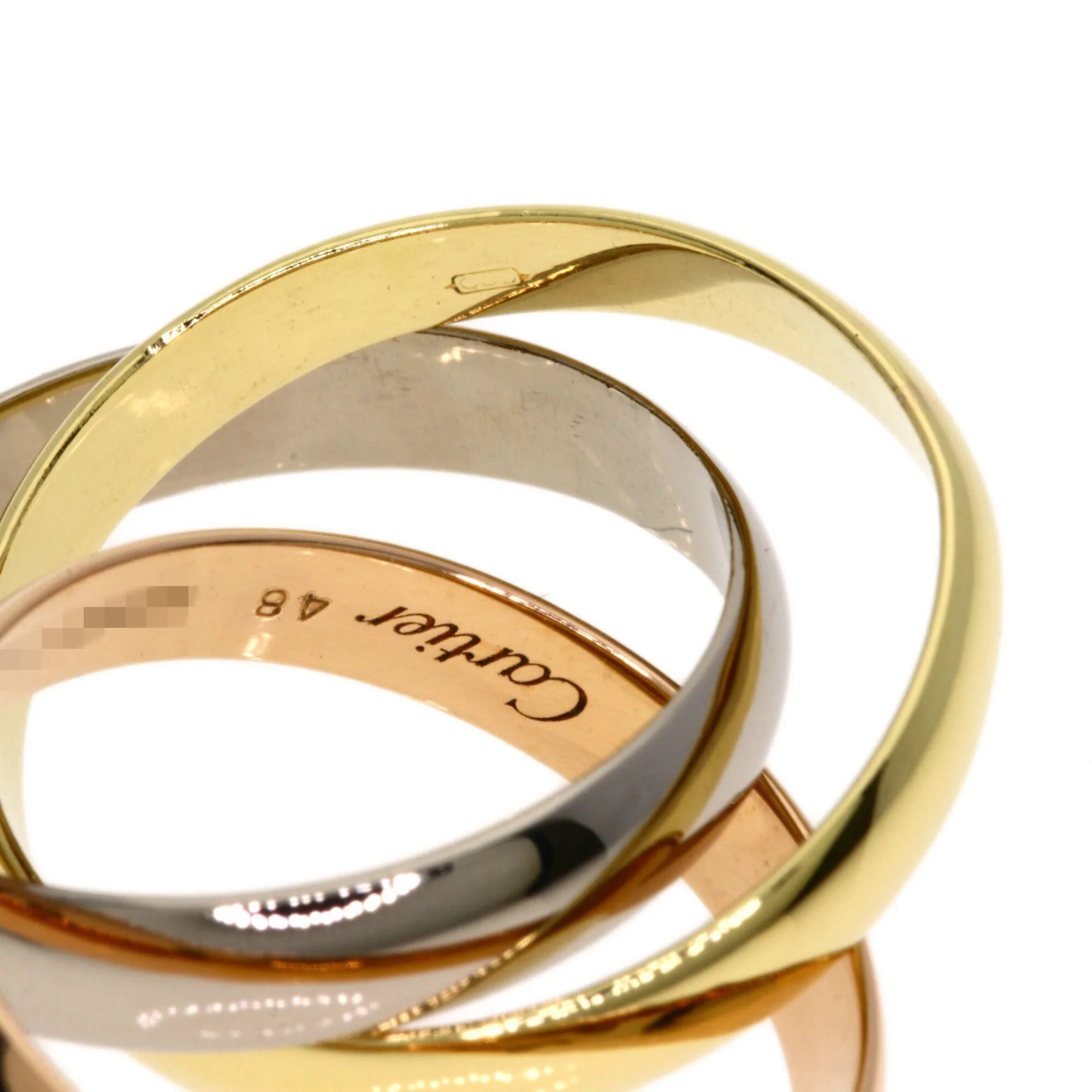 Vendome Louis Cartier Band Ring 18K Tricolor Gold - Image 7