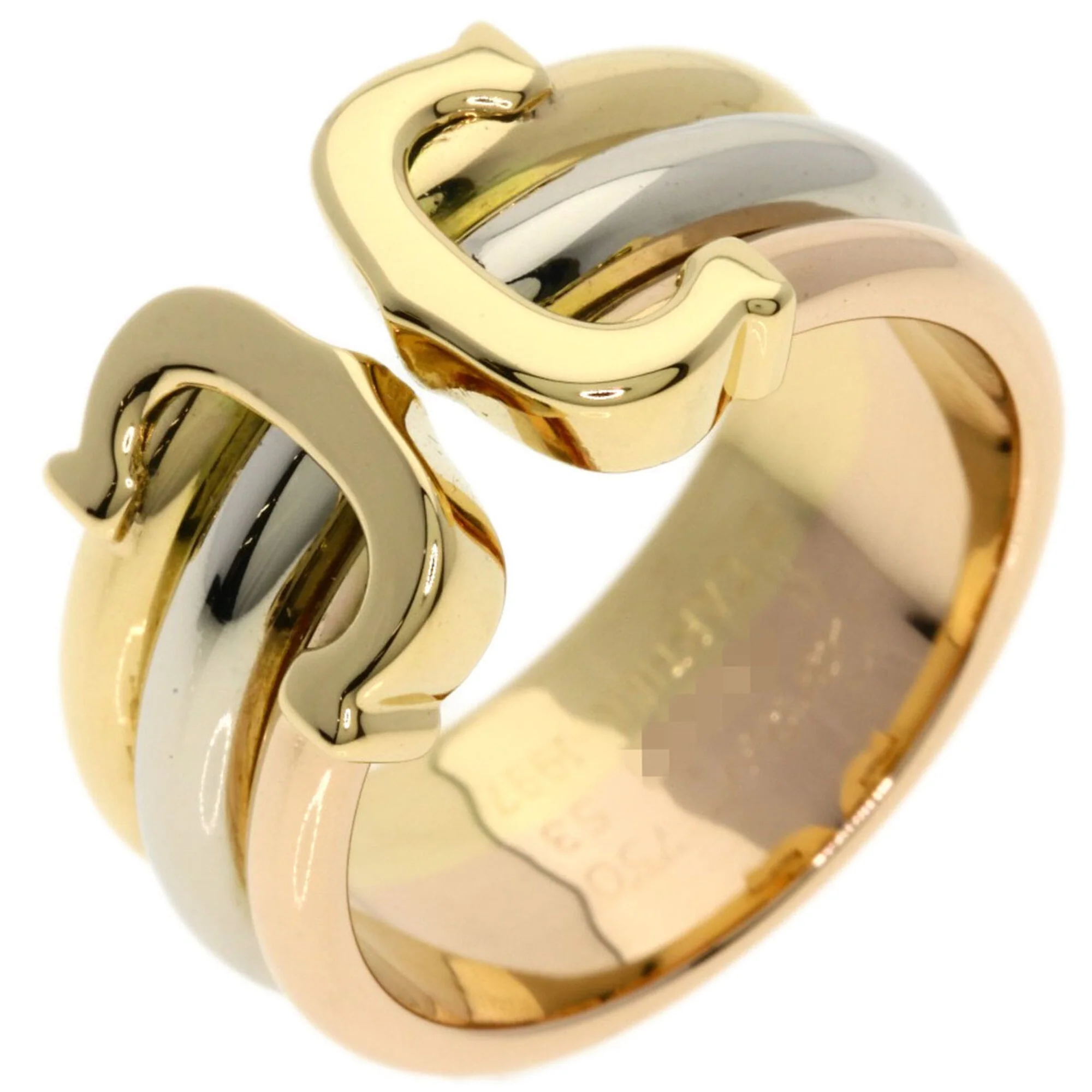 Vendome Louis Cartier Band Ring 18K Tricolor Gold - Image 2
