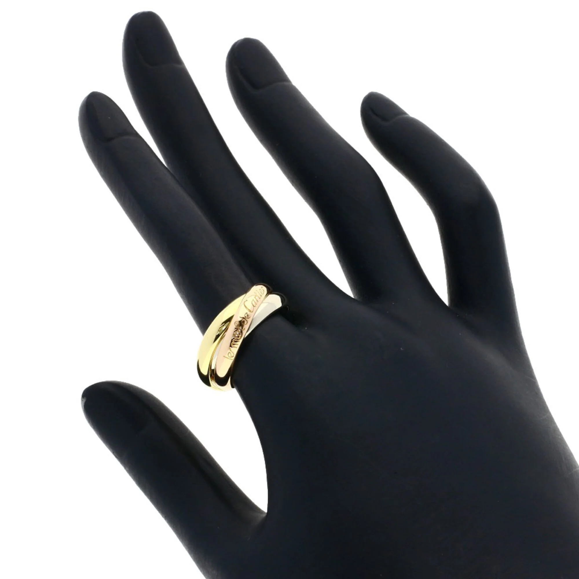 Vendome Louis Cartier Band Ring 18K Tricolor Gold - Image 5
