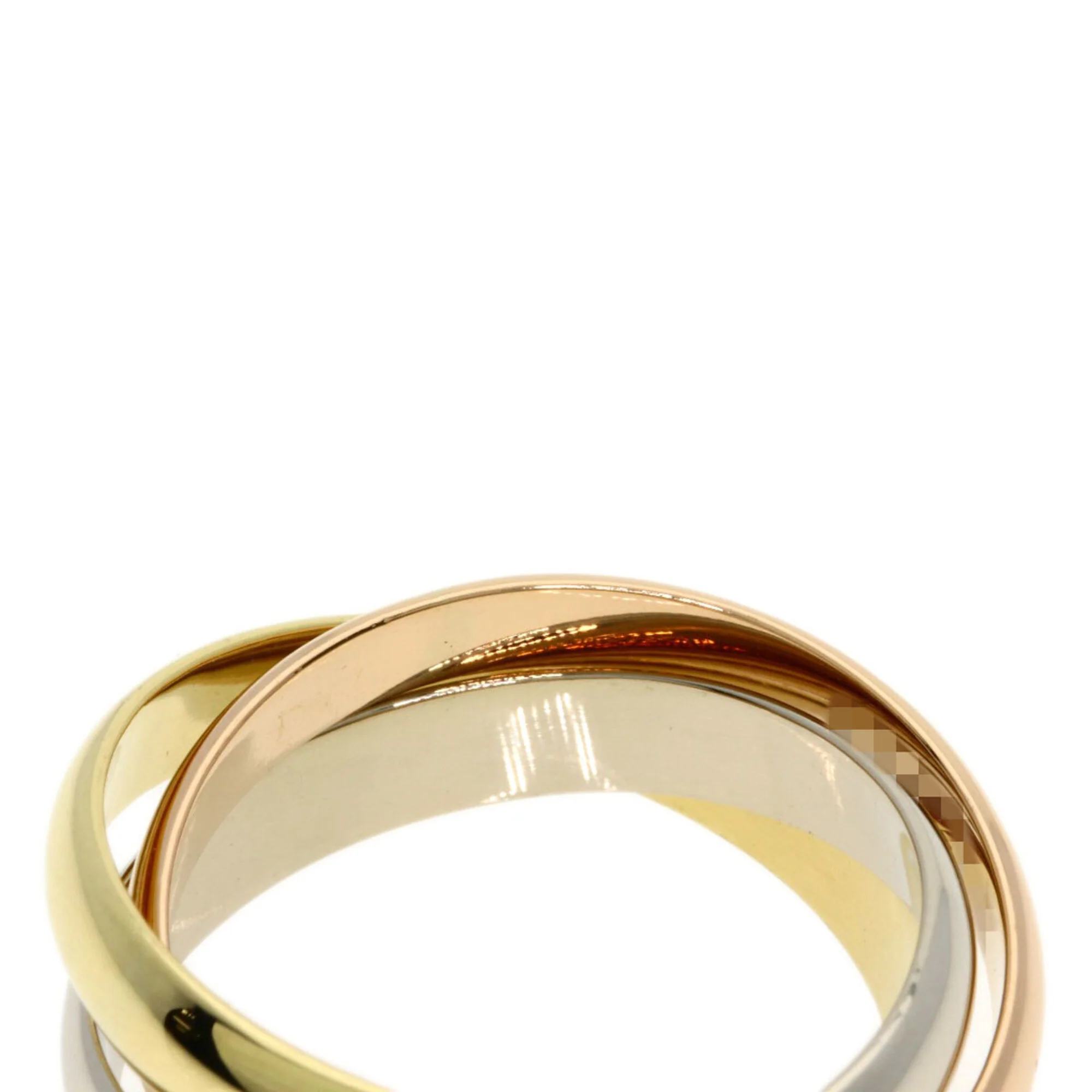 Vendome Louis Cartier Band Ring 18K Tricolor Gold - Image 6