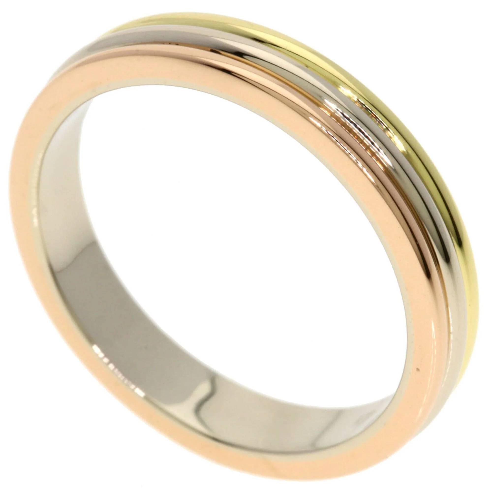Vendome Louis Cartier Band Ring 18K Tricolor Gold