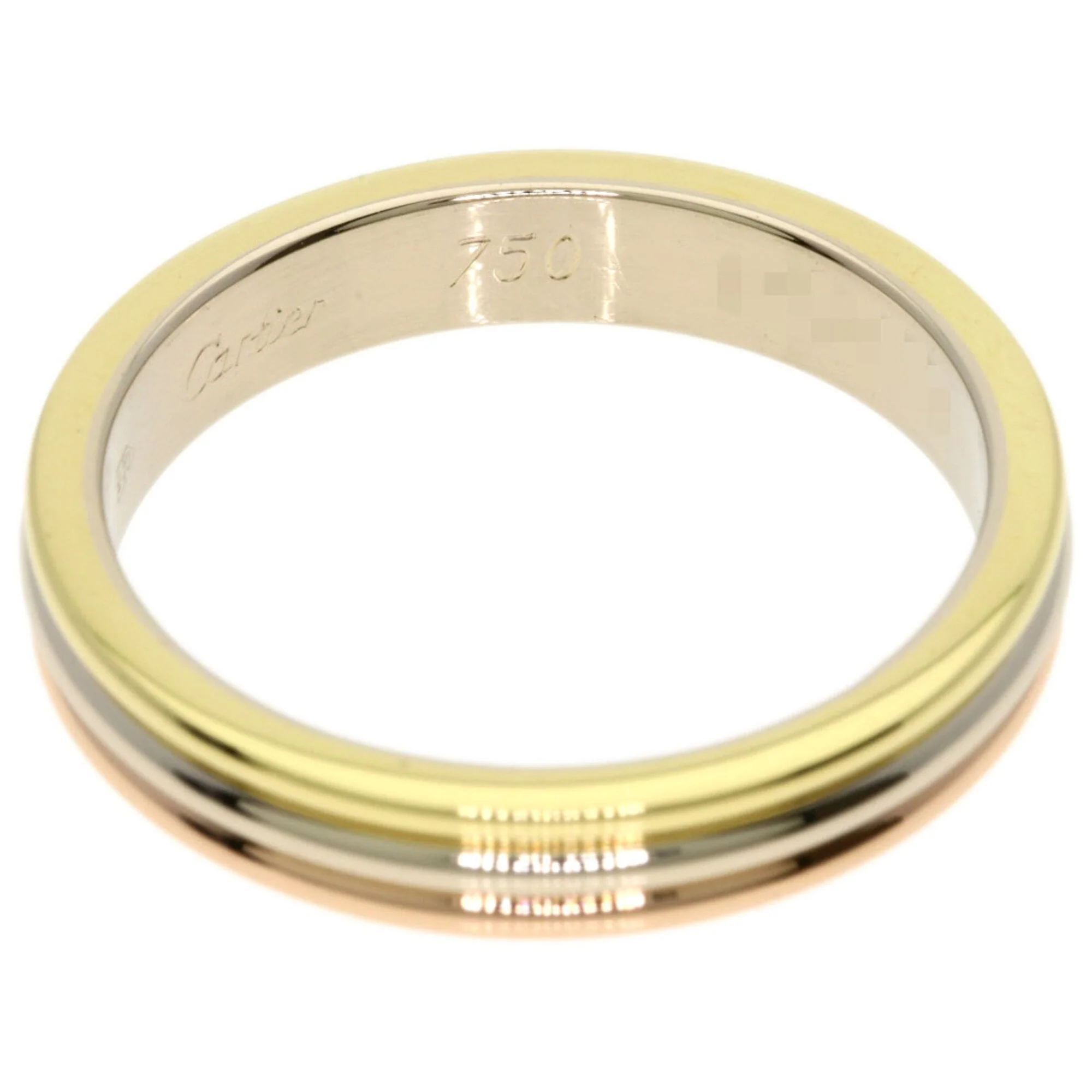 Vendome Louis Cartier Band Ring 18K Tricolor Gold - Image 4