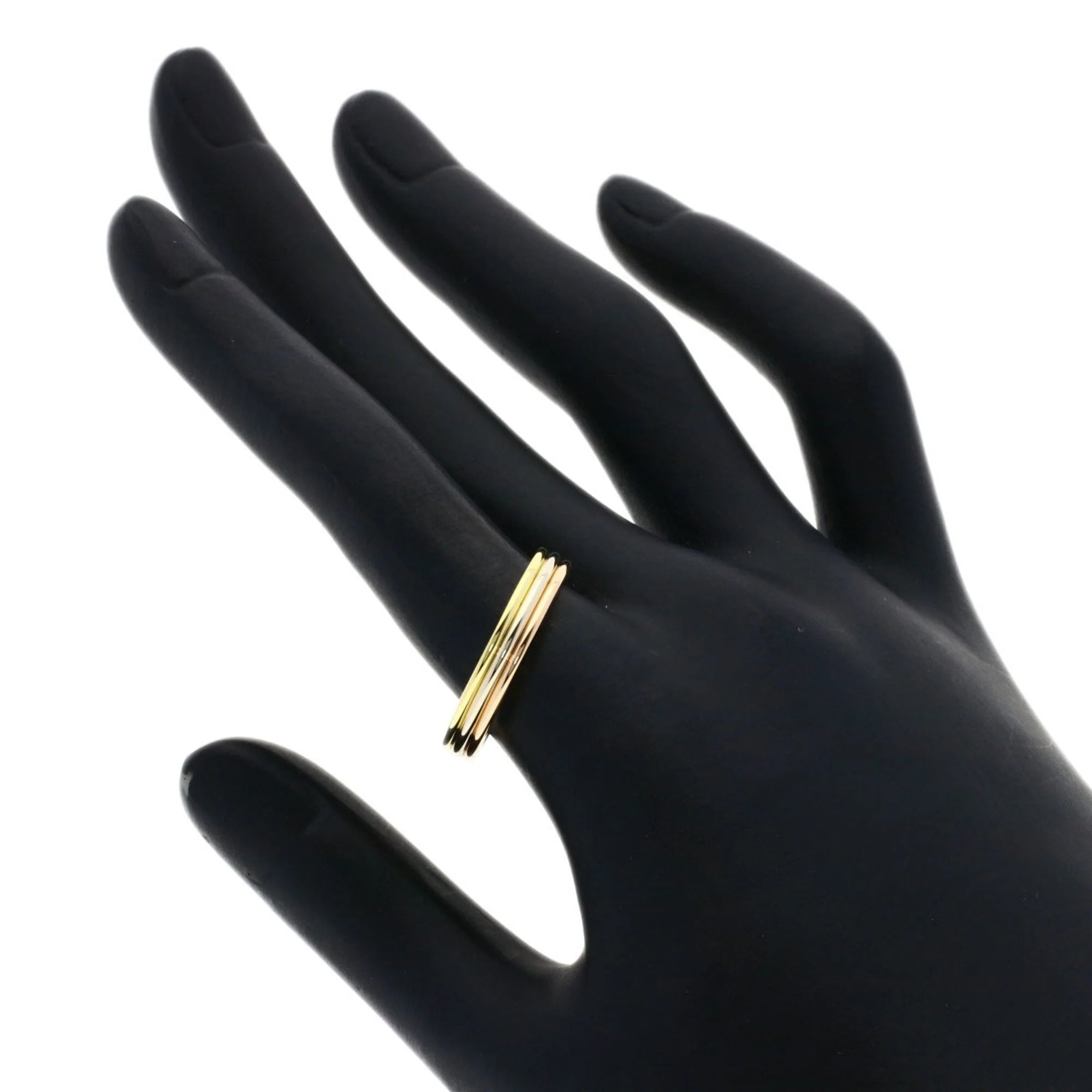 Vendome Louis Cartier Band Ring 18K Tricolor Gold - Image 5