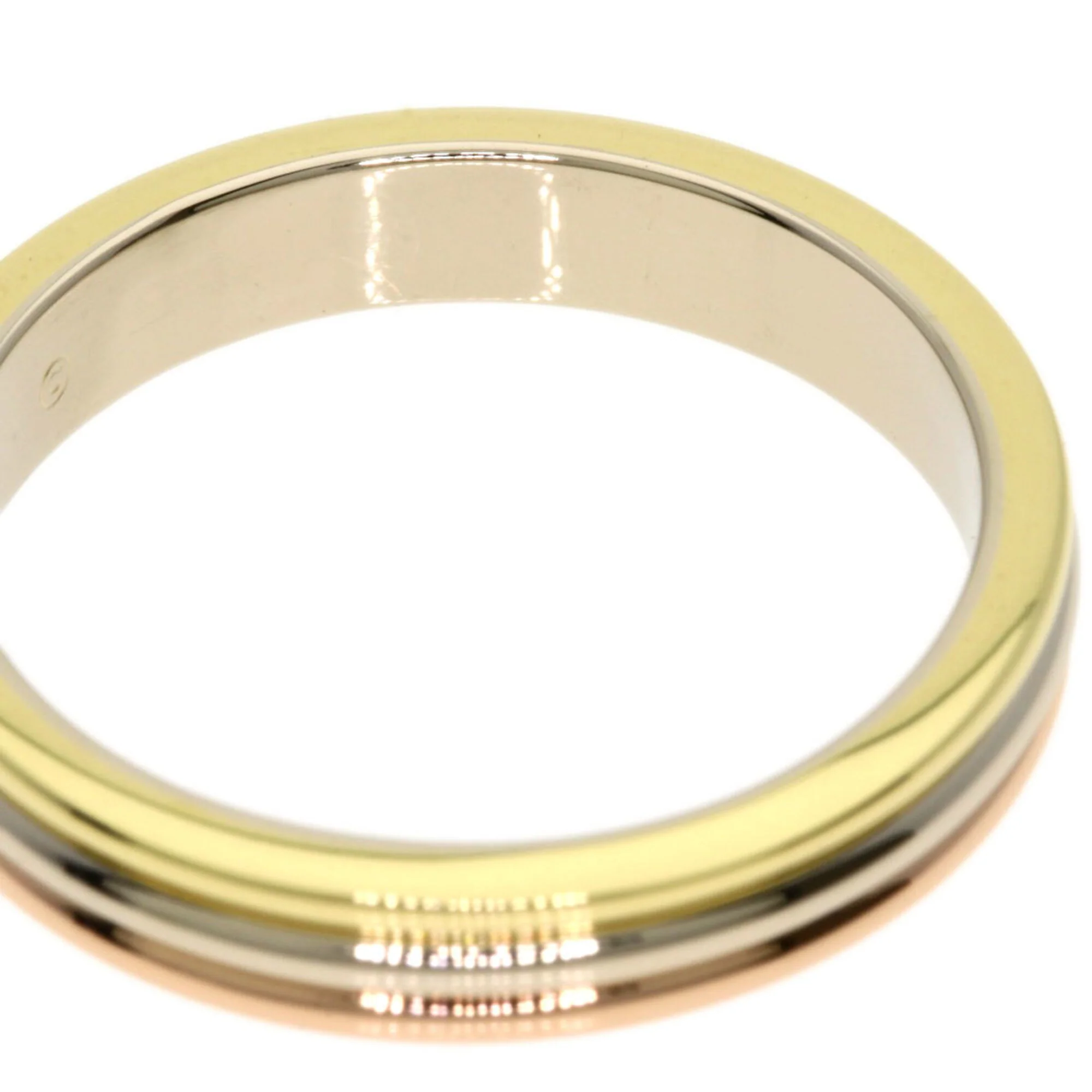 Vendome Louis Cartier Band Ring 18K Tricolor Gold - Image 7
