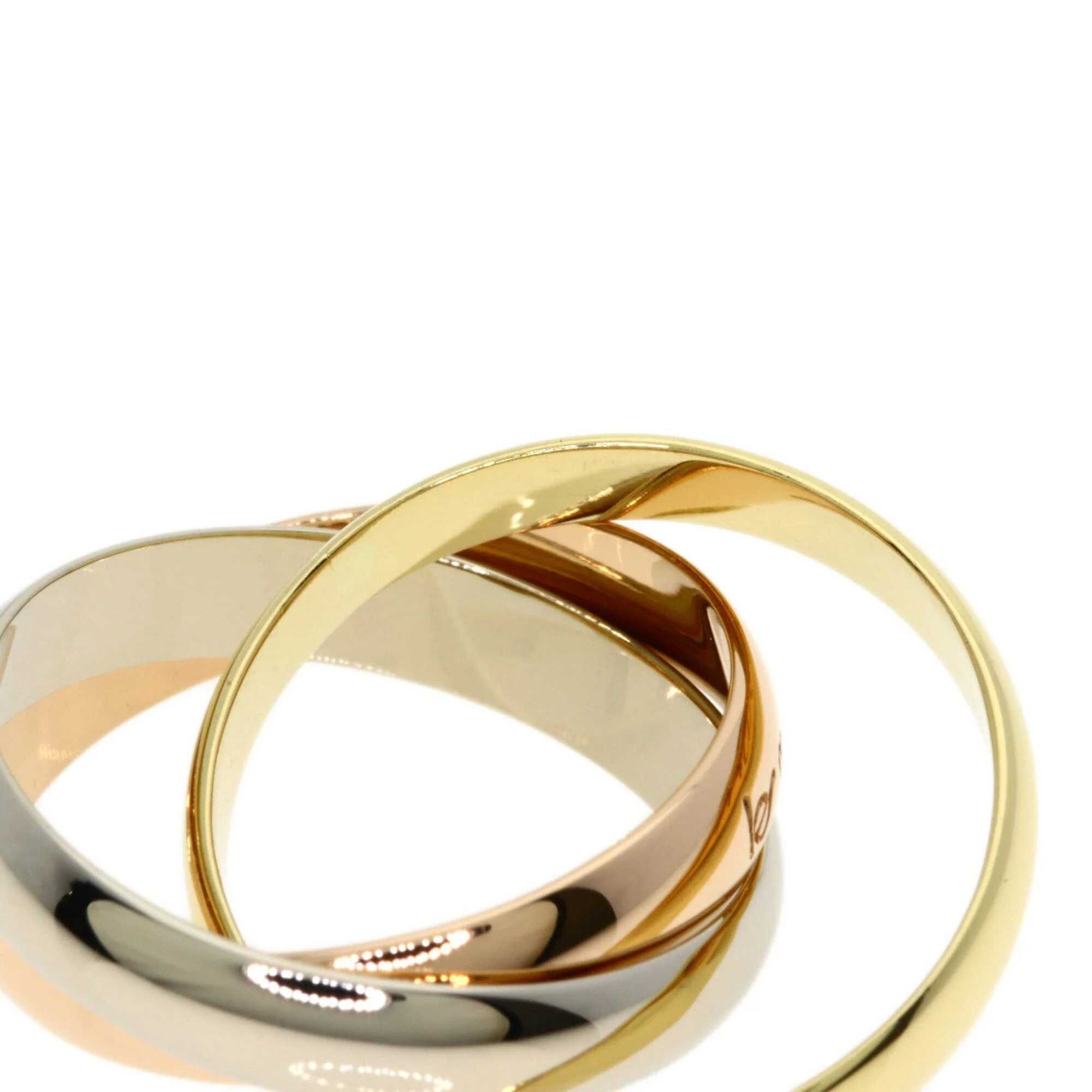 Vendome Louis Cartier Band Ring 18K Tricolor Gold - Image 6