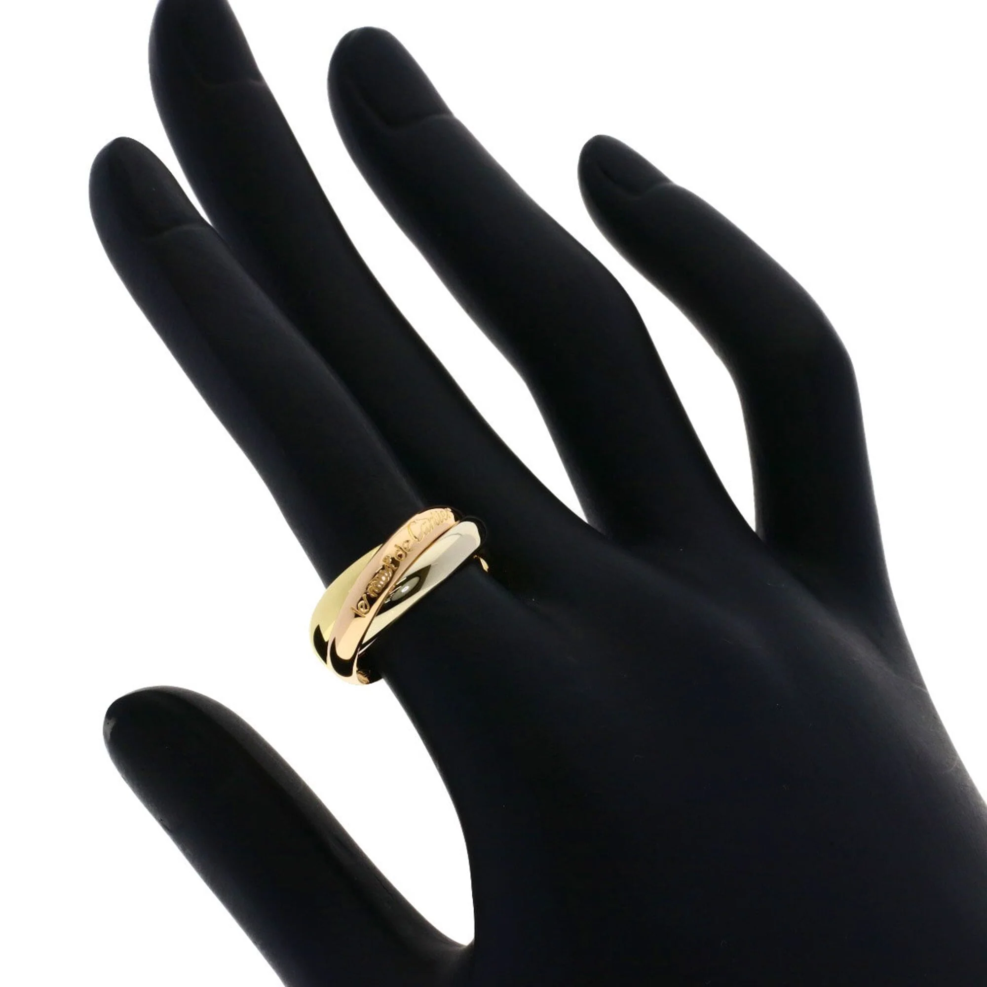 Vendome Louis Cartier Band Ring 18K Tricolor Gold - Image 4