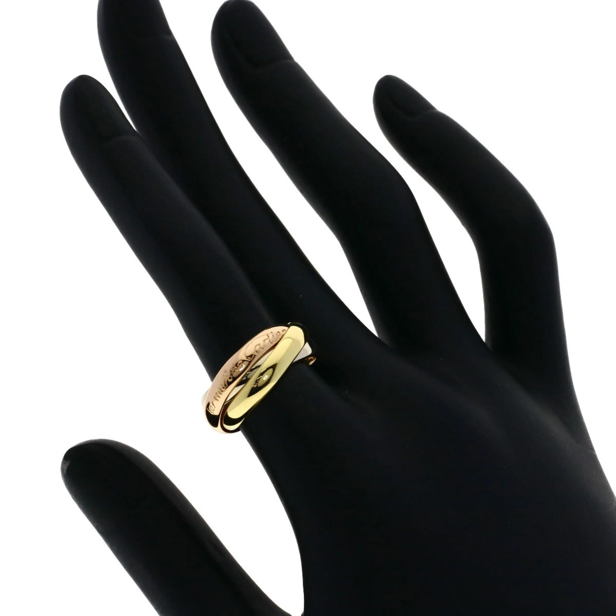 Vendome Louis Cartier Band Ring 18K Tricolor Gold - Image 4