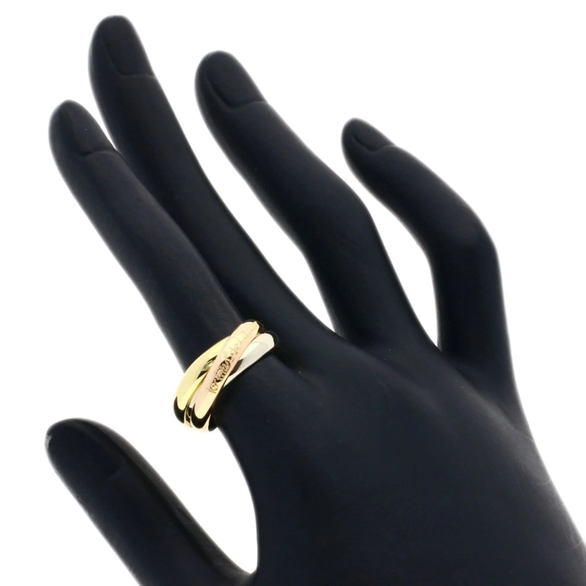 Vendome Louis Cartier Band Ring 18K Tricolor Gold - Image 4