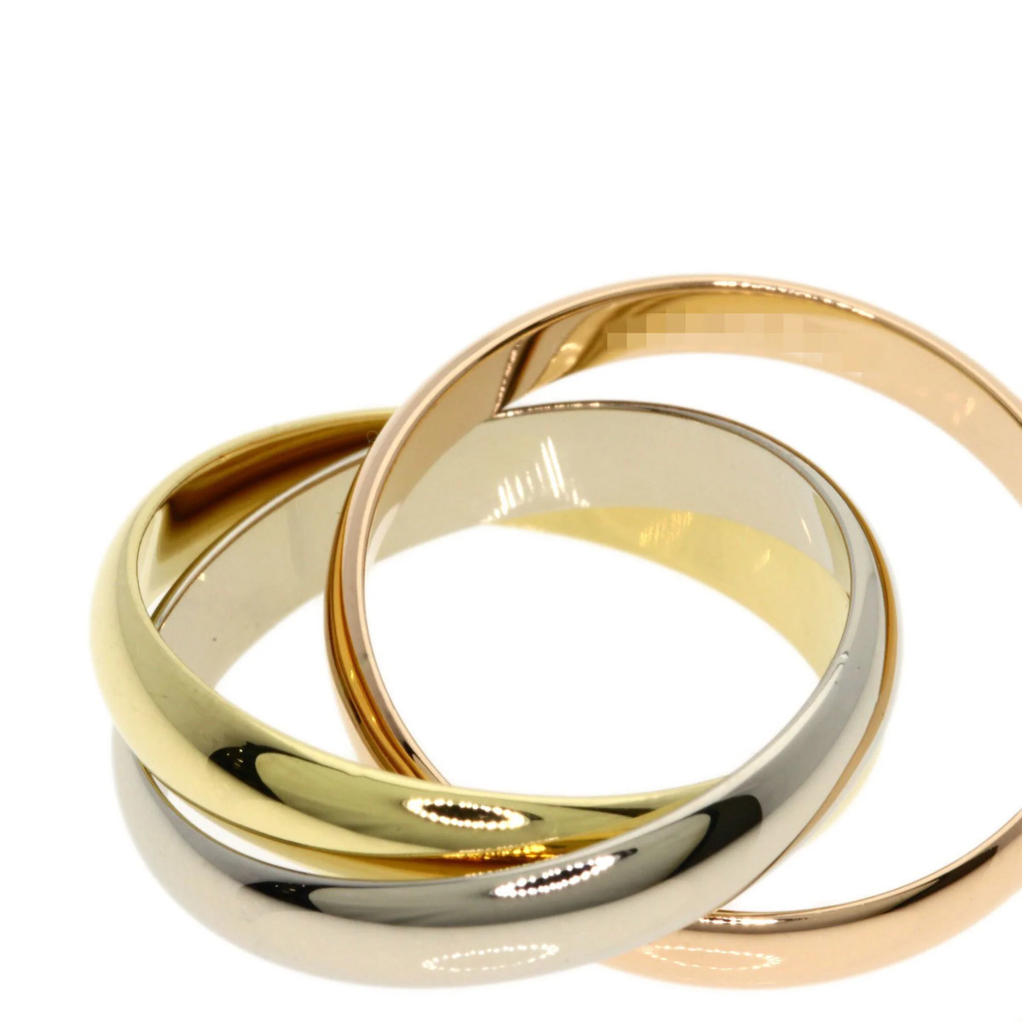 Vendome Louis Cartier Band Ring 18K Tricolor Gold - Image 5