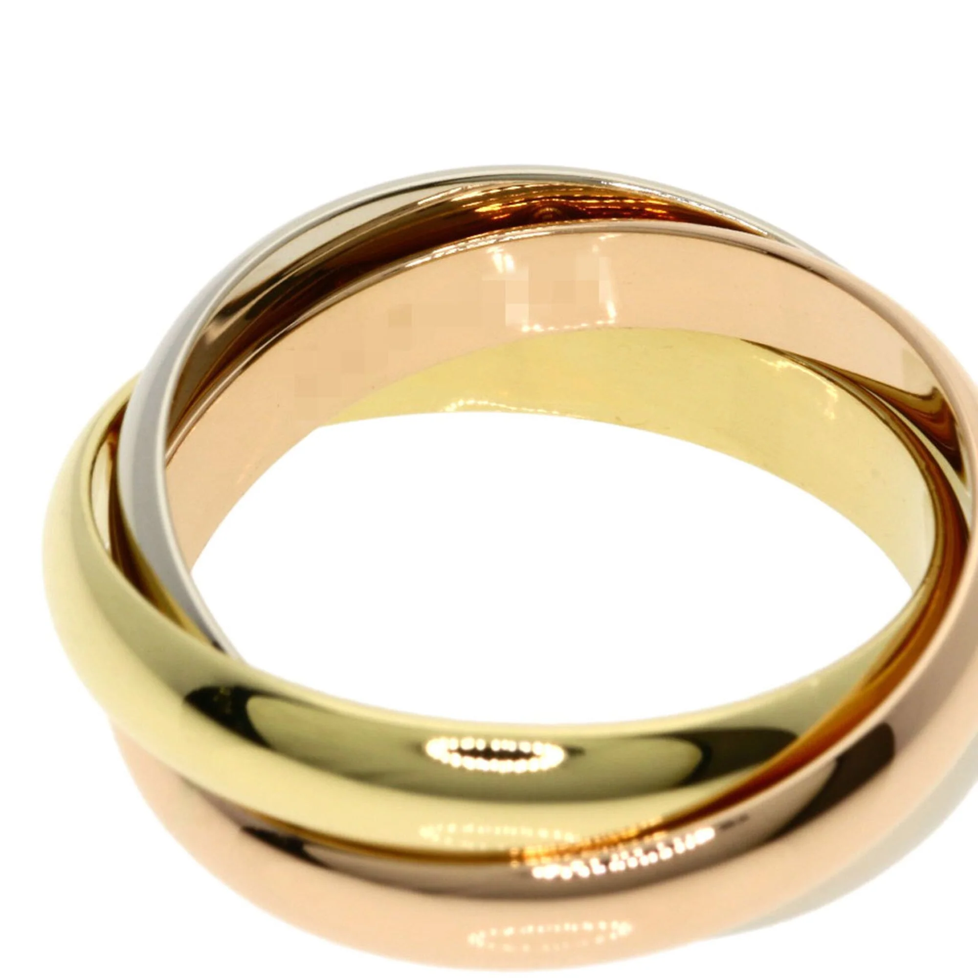 Vendome Louis Cartier Band Ring 18K Tricolor Gold - Image 7