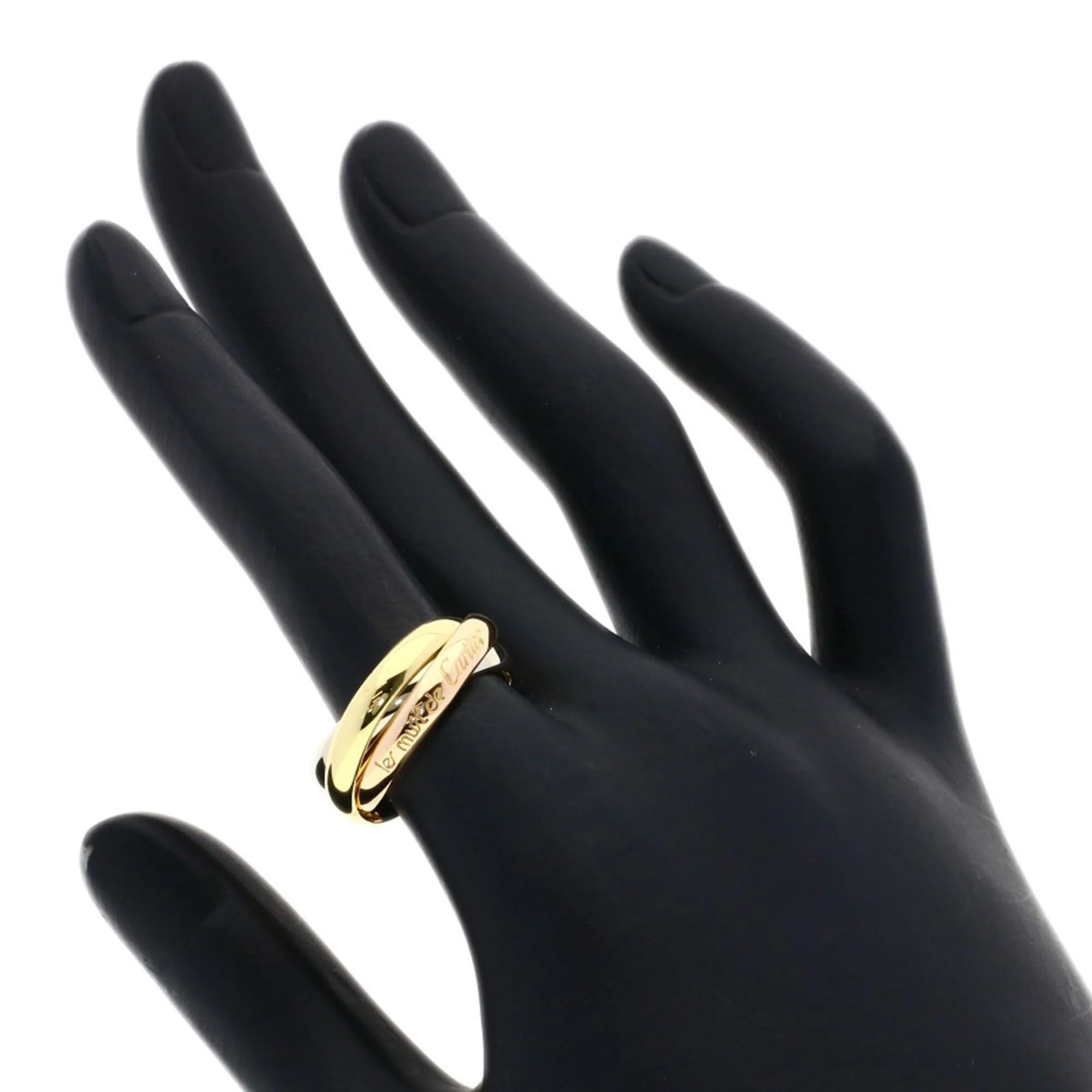 Vendome Louis Cartier Band Ring 18K Tricolor Gold - Image 4