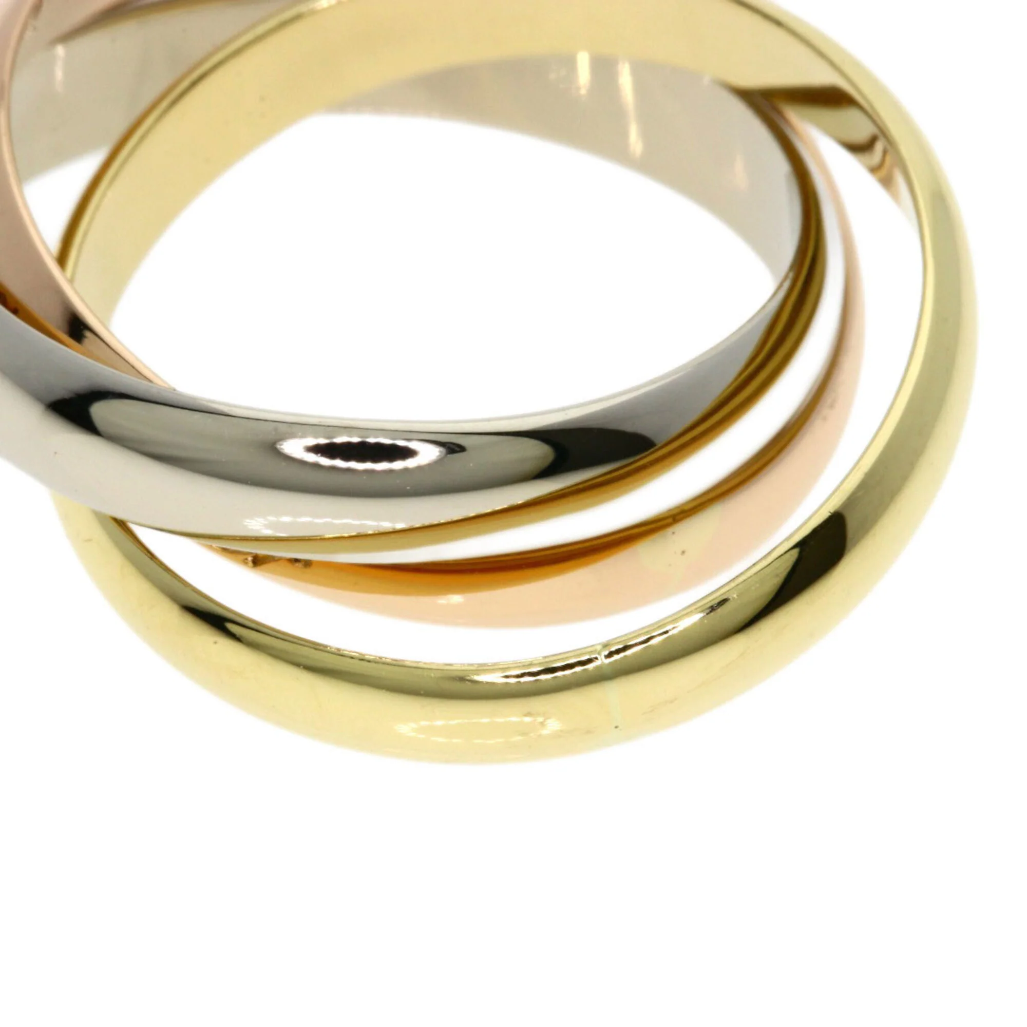 Vendome Louis Cartier Band Ring 18K Tricolor Gold - Image 6
