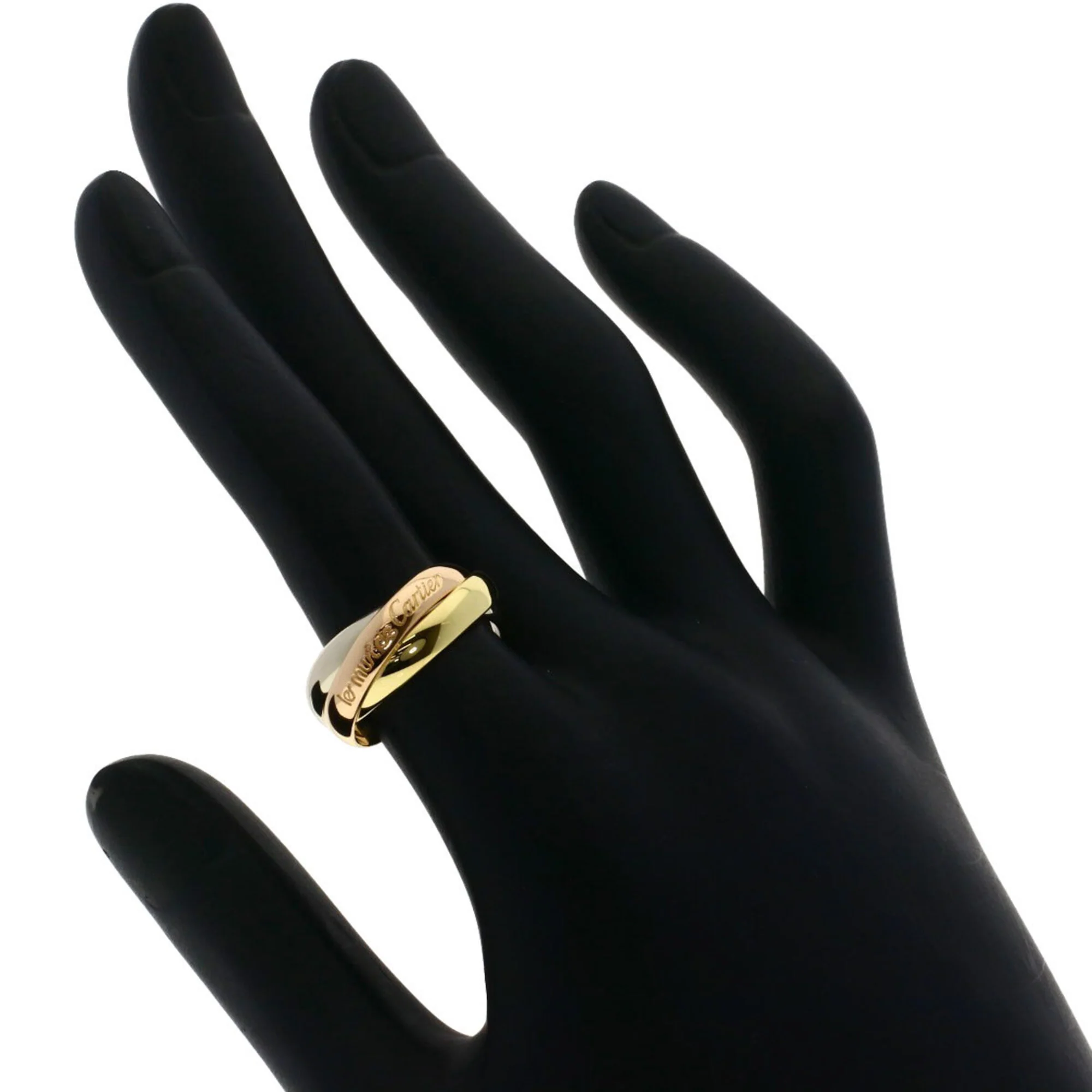 Vendome Louis Cartier Band Ring 18K Tricolor Gold - Image 4
