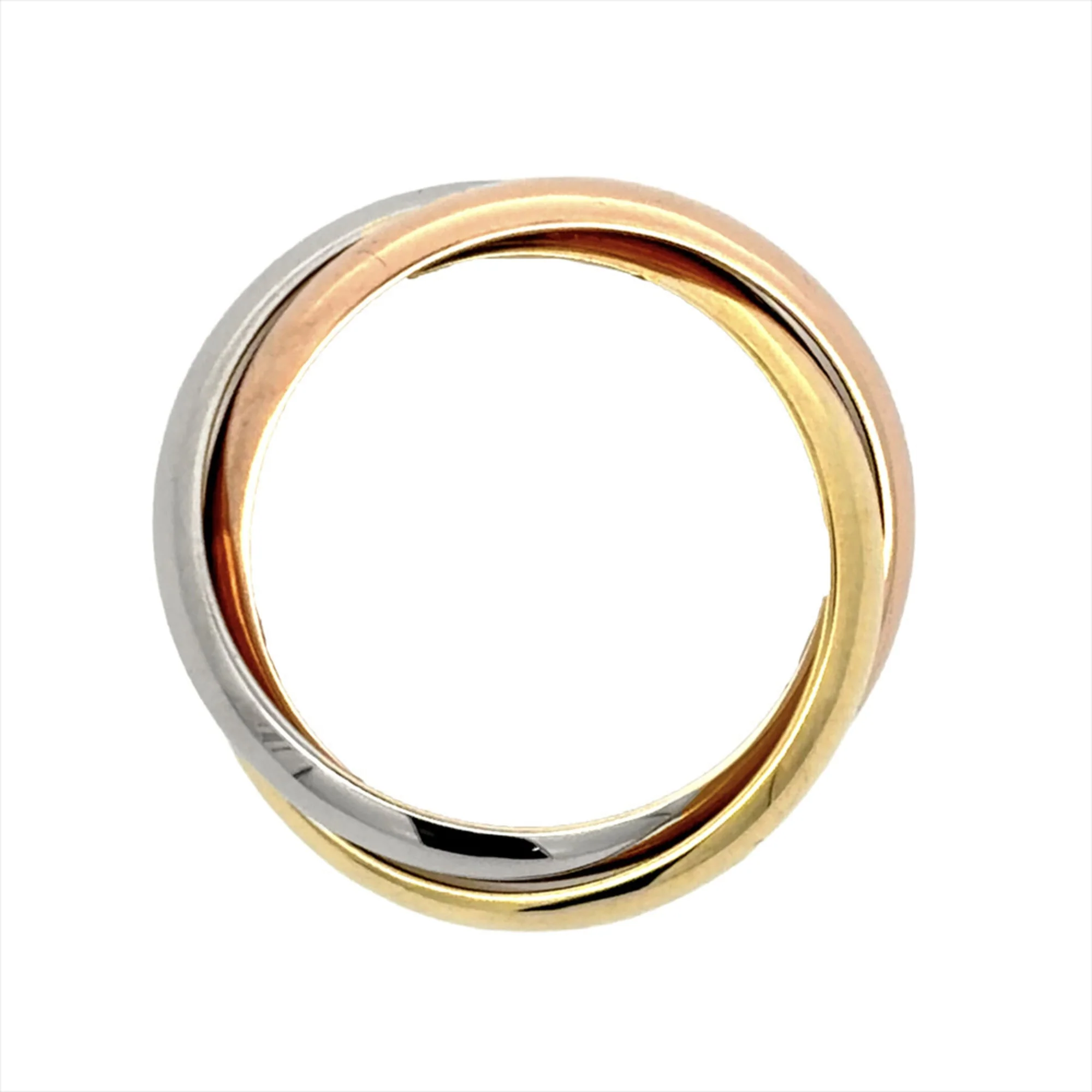 Vendome Louis Cartier Band Ring 18K Tricolor Gold - Image 6